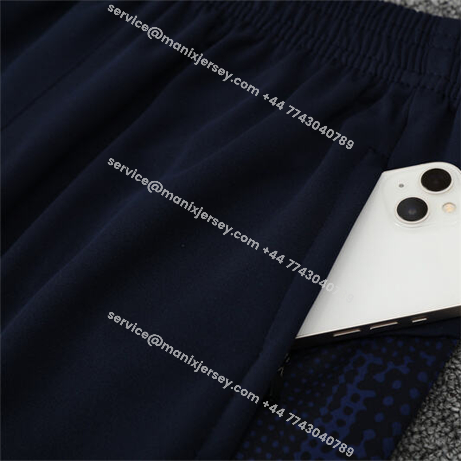 ManixJersey.com | Marseille 25-26 Long Sleeve Training Set - Nattierblue Top & Deep Blue Pants -Customize Name, Number and Patch | Worldwide Shipping