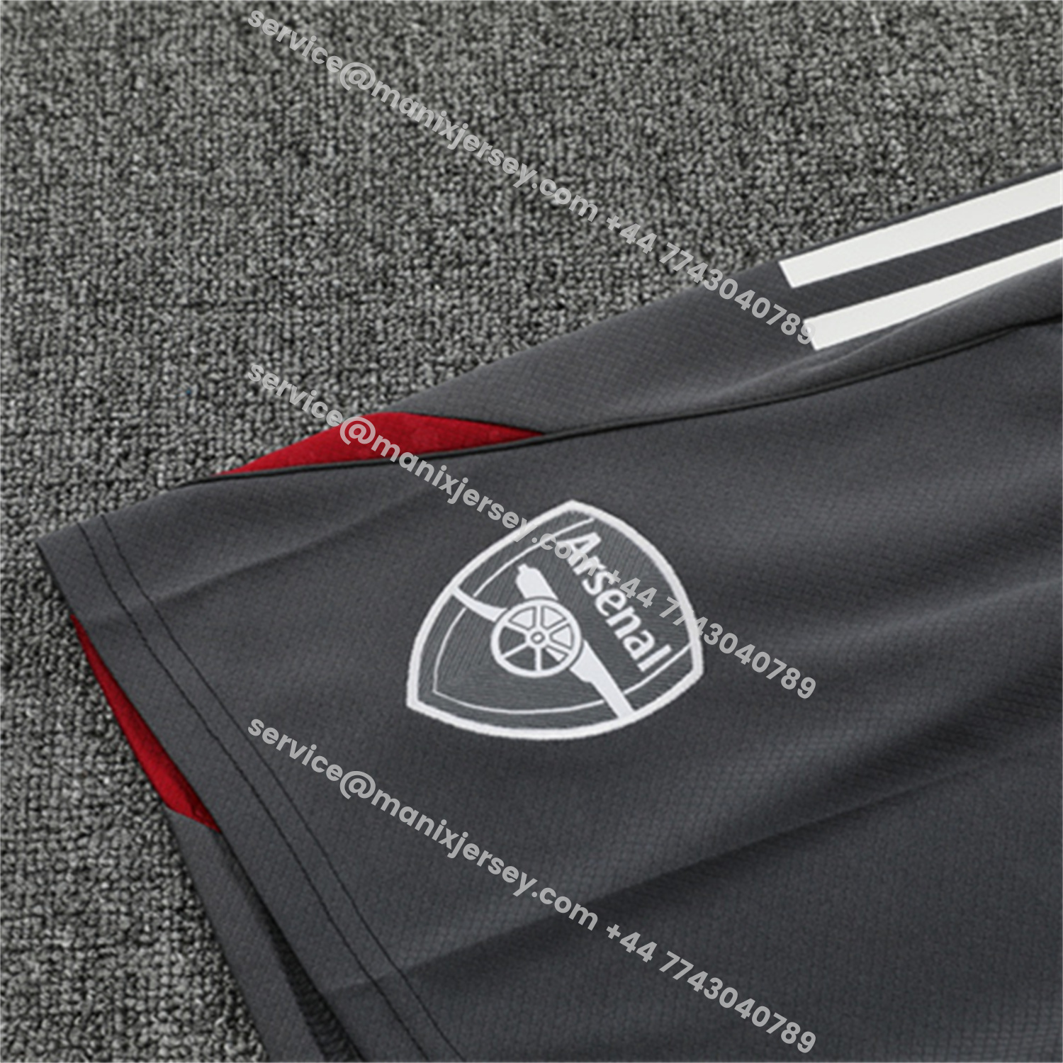 ManixJersey.com | Arsenal 25-26 Kids Short-Sleeve Training Set - Red Top & Green Shorts -Customize Name, Number and Patch | Worldwide Shipping