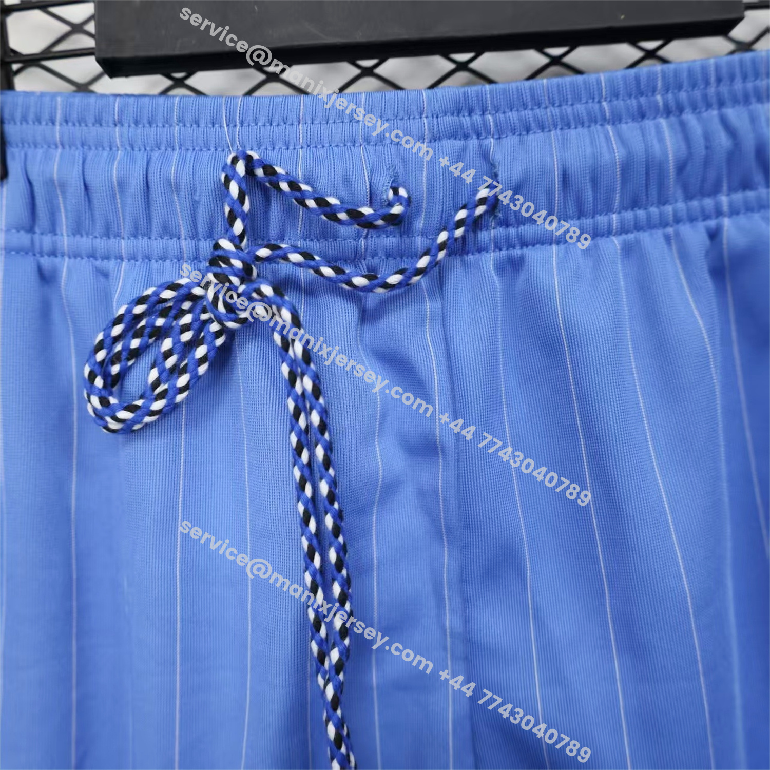 ManixJersey.com | Manchester United 25-26 Trefoil Blue Travel Shorts - Player Version -Customize Name, Number and Patch | Worldwide Shipping