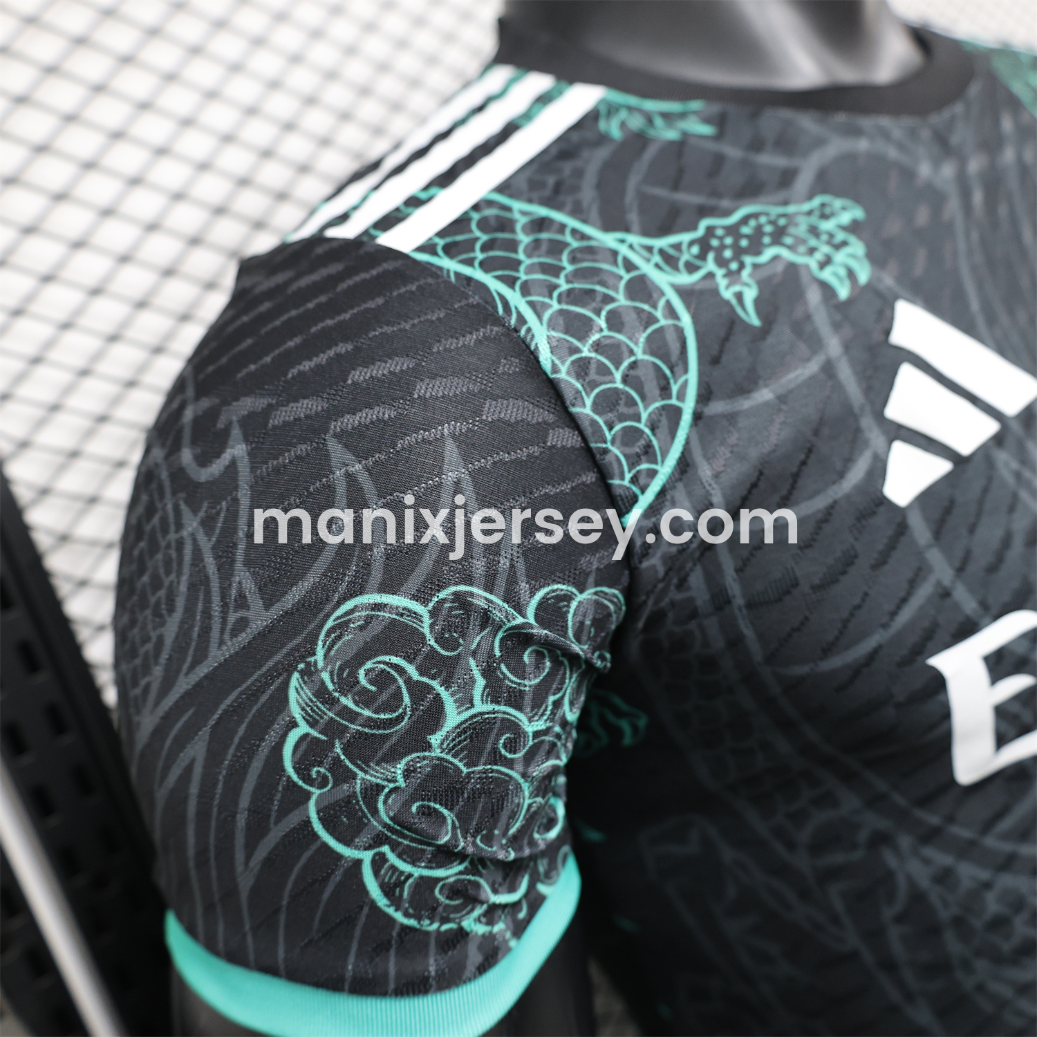 ManixJersey.com | Real Madrid 24-25 Black and Green Loong Jersey - Player Version -Customize Name, Number and Patch | Worldwide Shipping