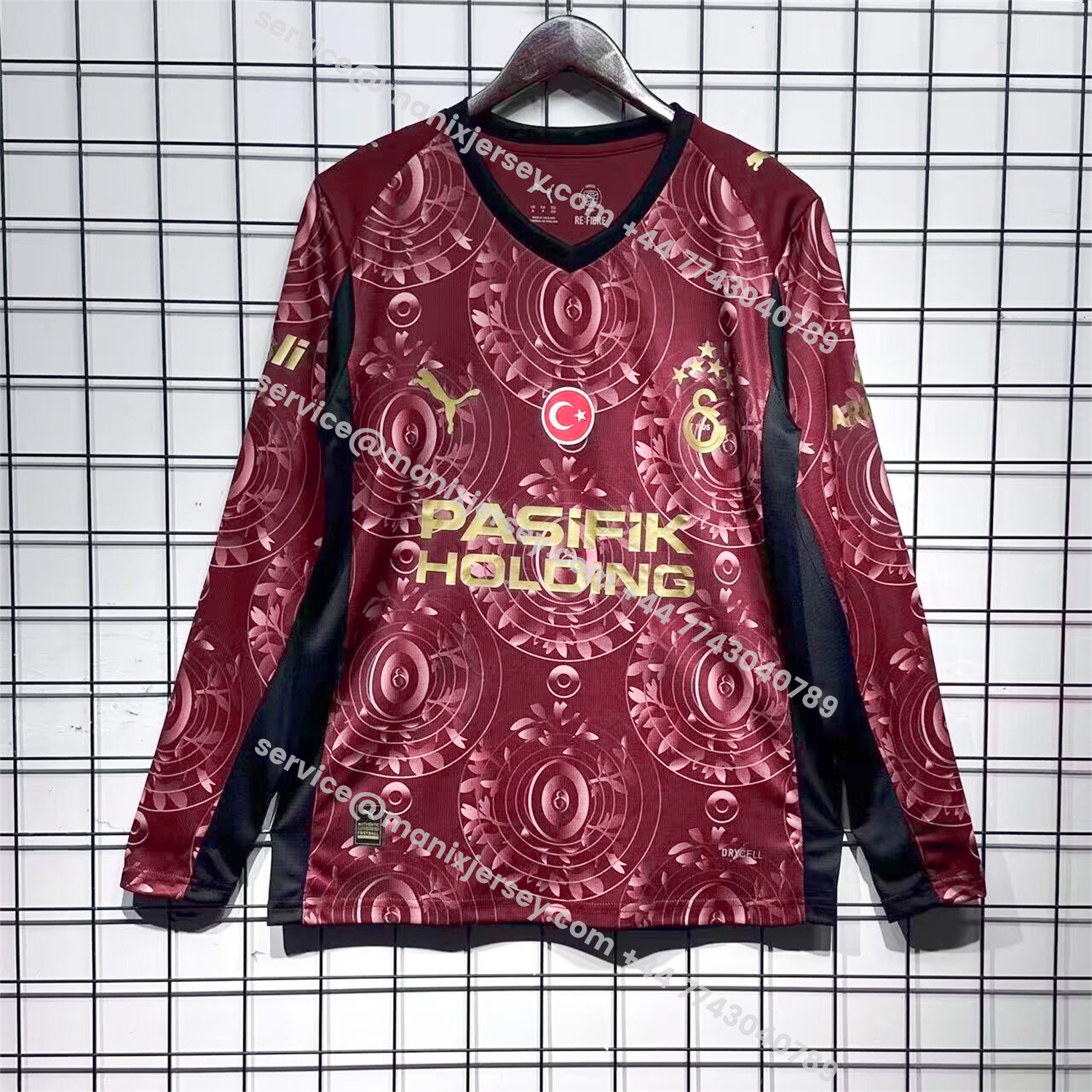 ManixJersey.com | Galatasaray 25-26 Third Long Sleeves Jersey with Five Stars - Fans Version -Customize Name, Number and Patch | Worldwide Shipping