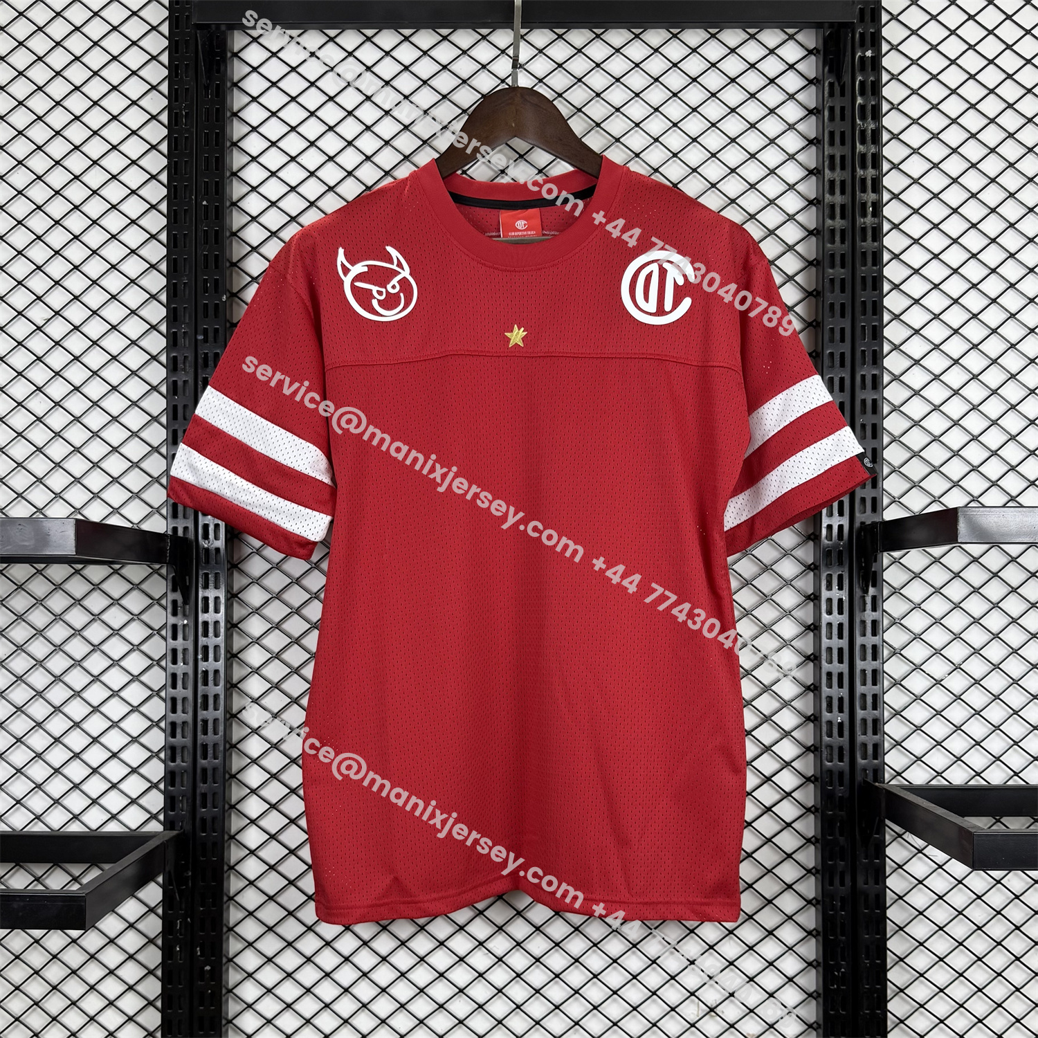 ManixJersey.com | Toluca 25-26 Red Baseball Jersey -Customize Name, Number and Patch | Worldwide Shipping