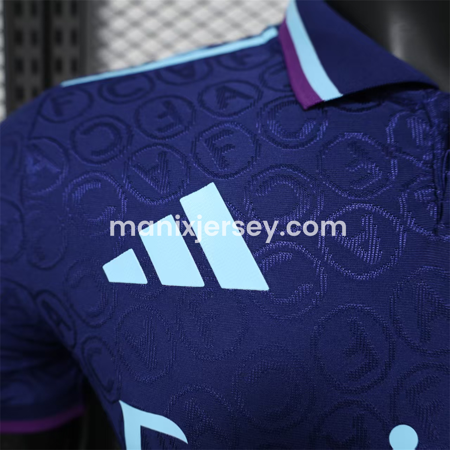 ManixJersey.com | Arsenal 25-26 Deep Blue POLO Letter Pattern Special Jersey - Player Version -Customize Name, Number and Patch | Worldwide Shipping