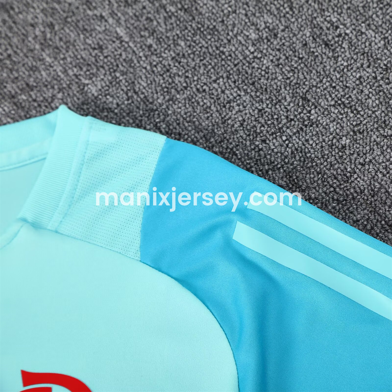 ManixJersey.com | Flamengo 25-26 Short-Sleeve Kids Training Set - Light Blue With Royal Blue -Customize Name, Number and Patch | Worldwide Shipping