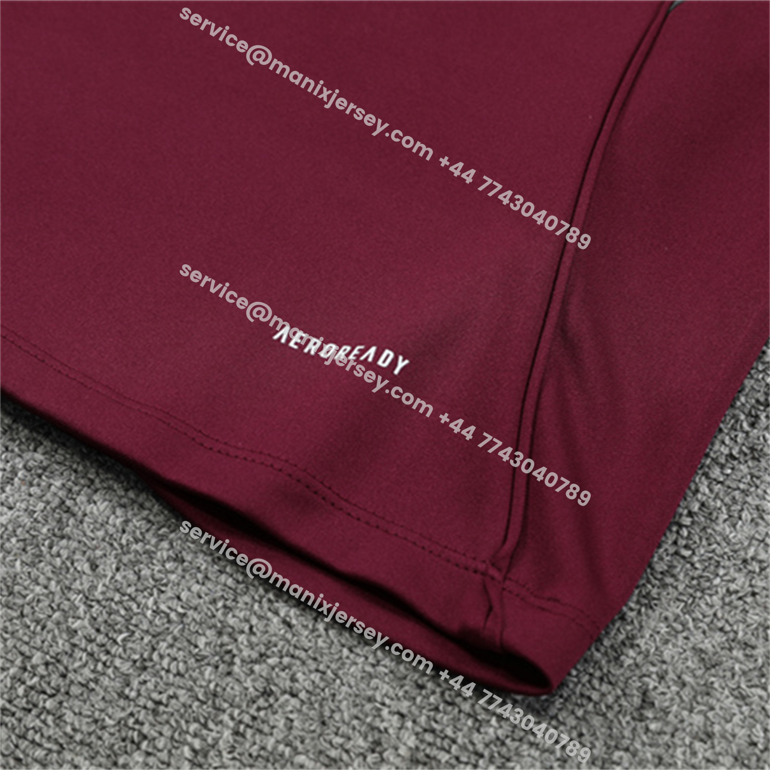 ManixJersey.com | Arsenal 25-26 Kids Long Sleeve Training Set - Wine Red Top & Grey Pants -Customize Name, Number and Patch | Worldwide Shipping