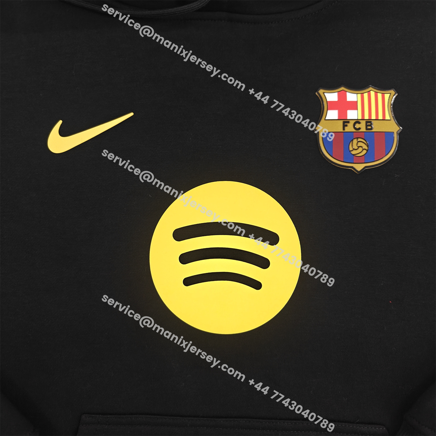 ManixJersey.com | Barcelona 25-26 Big Logo Unisex Pullover Hoodie -Customize Name, Number and Patch | Worldwide Shipping
