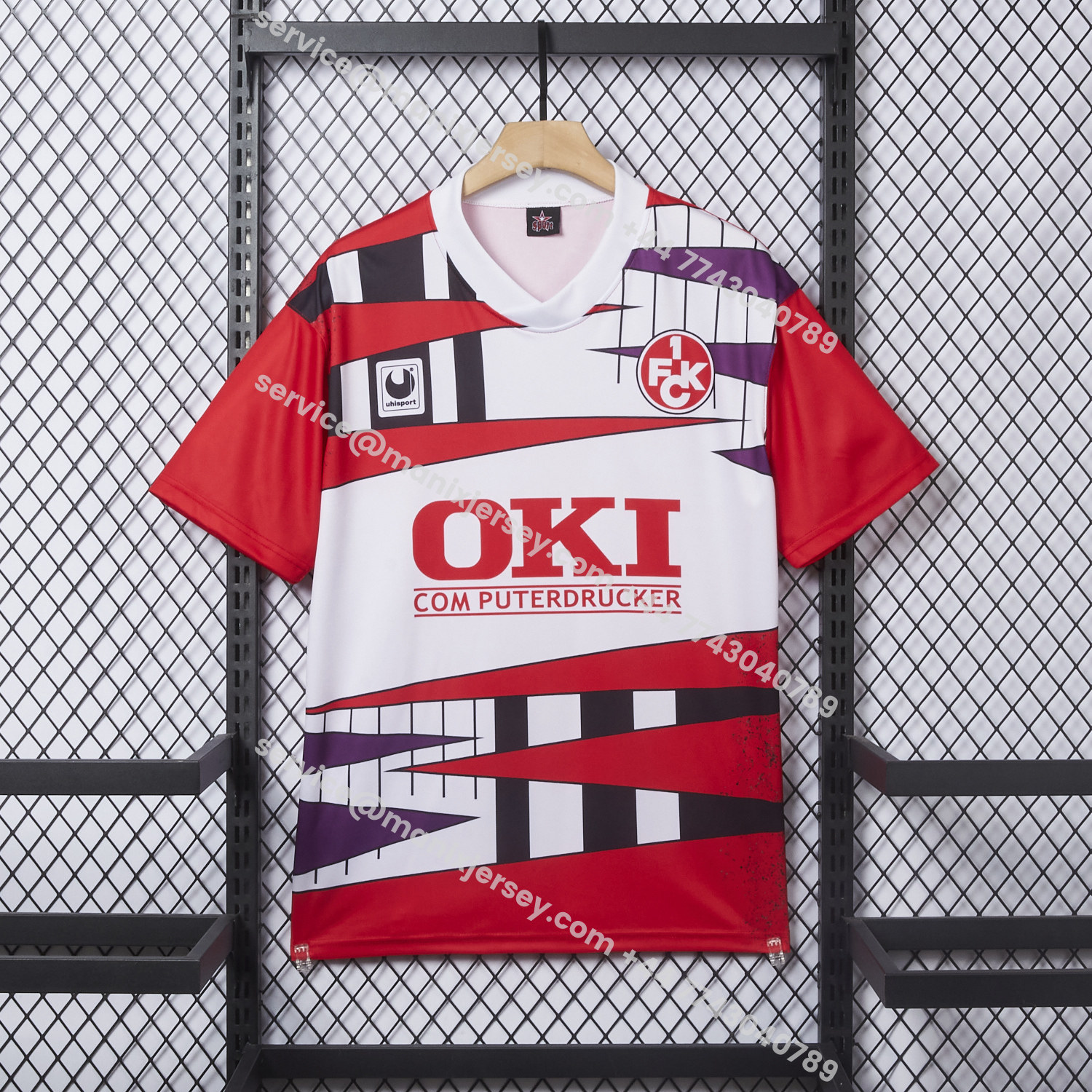 ManixJersey.com | Retro Kaiserslautern 1991-92 Home Jersey - Fans Version -Customize Name, Number and Patch | Worldwide Shipping