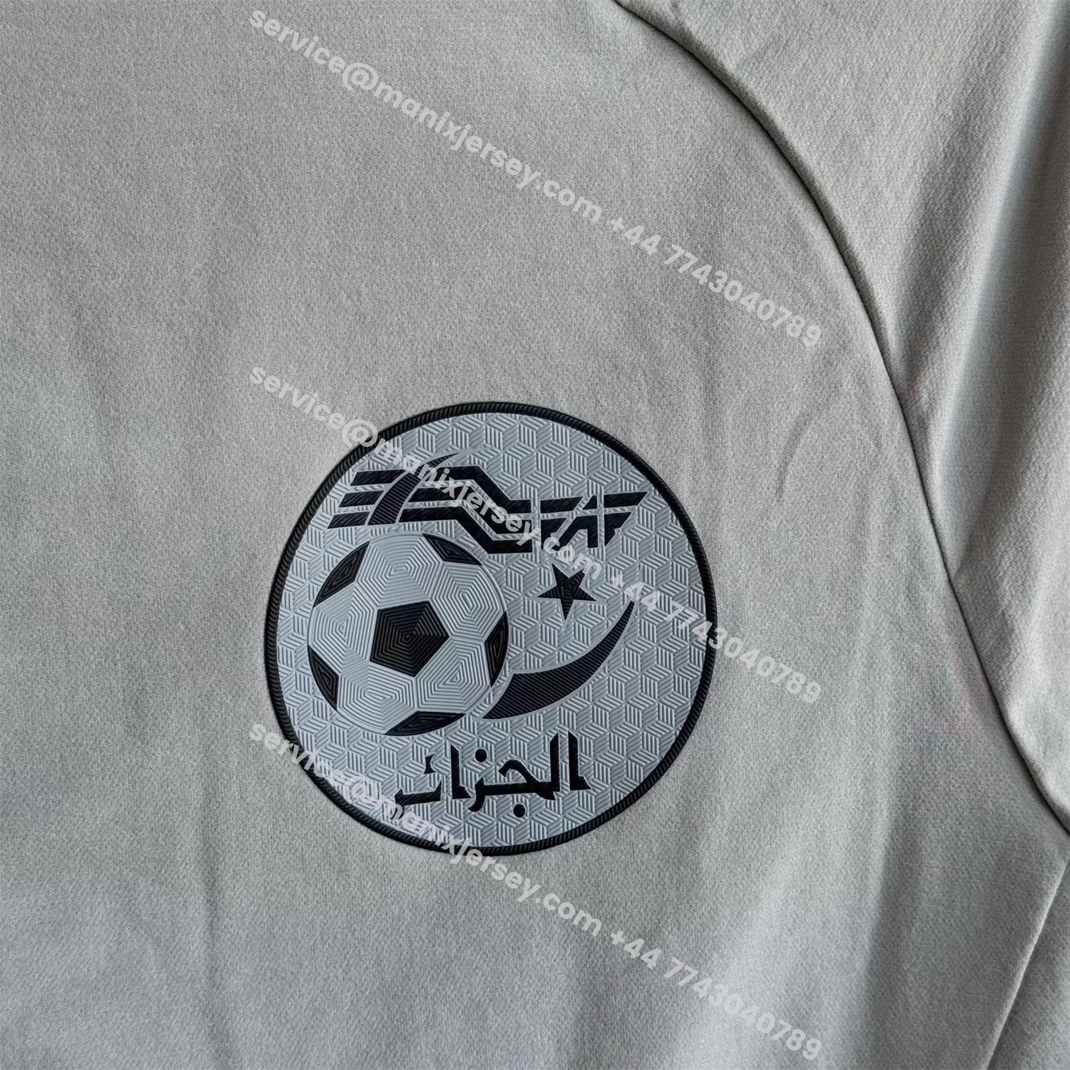 ManixJersey.com | Algeria 25-26 Windbreaker Training Set - Grey Top and Pants -Customize Name, Number and Patch | Worldwide Shipping