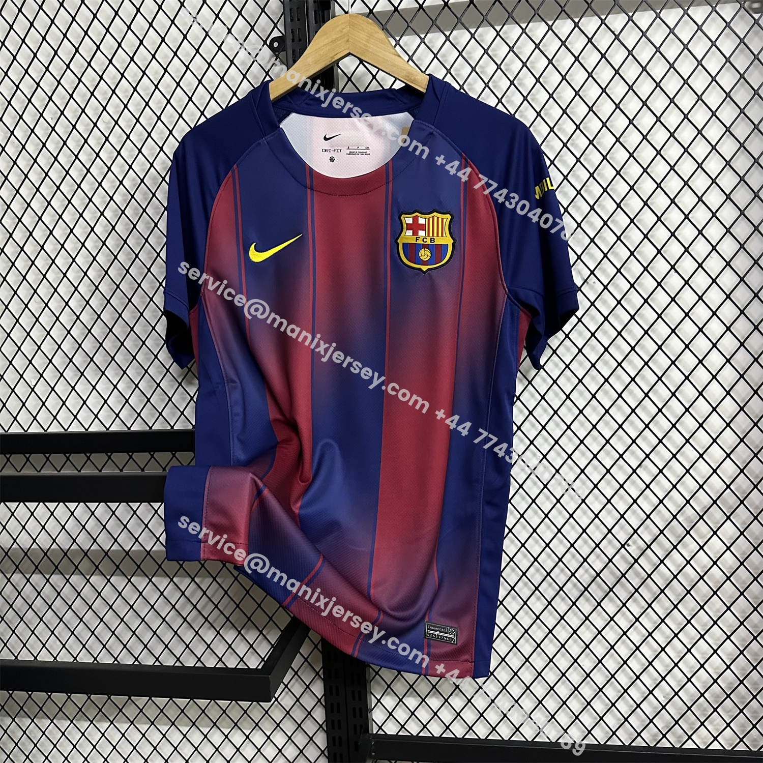 ManixJersey.com | Barcelona 25-26 Home Unsponsored Jersey - Fans Version -Customize Name, Number and Patch | Worldwide Shipping