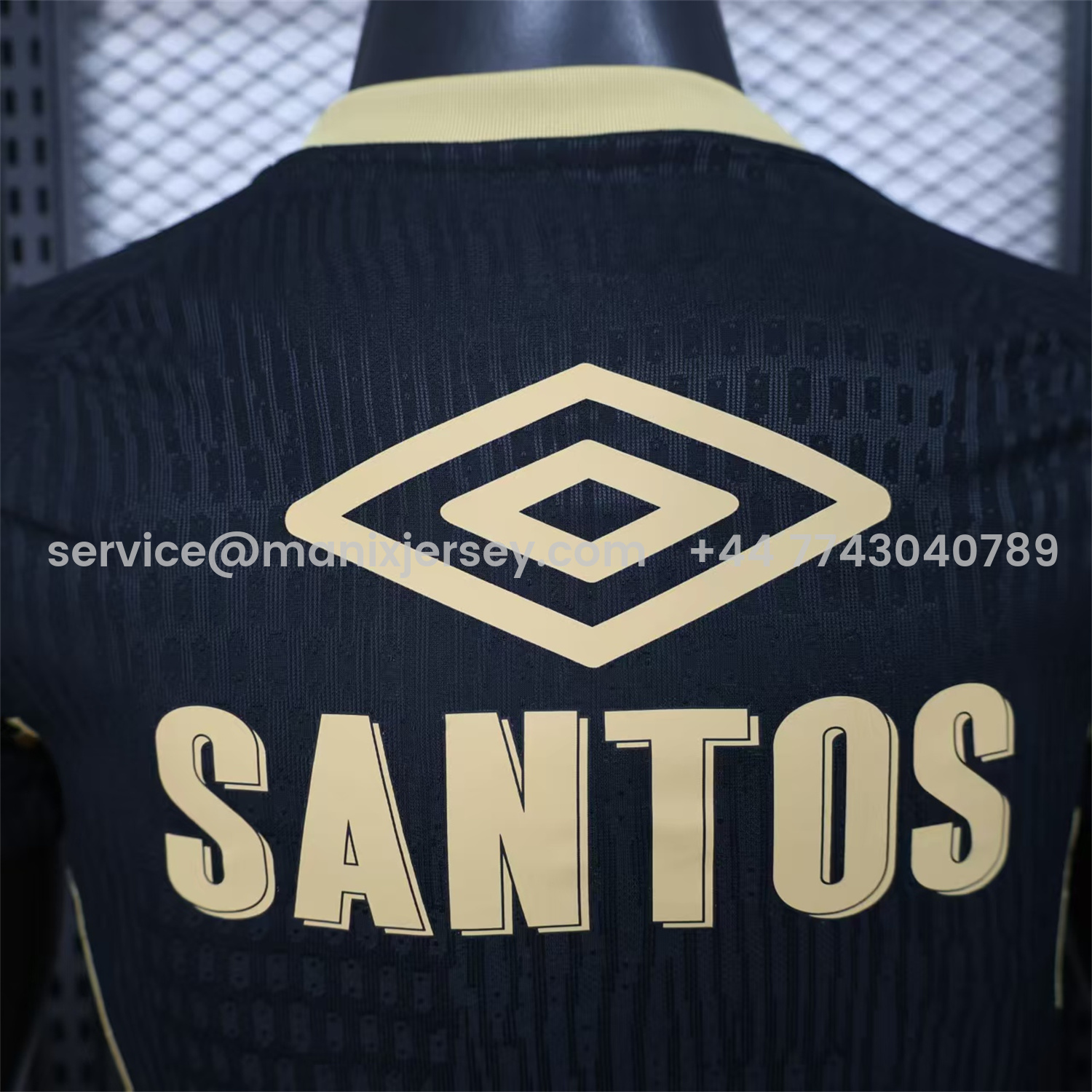 ManixJersey.com | Santos 2025-26 Goalkeeper Black Jersey With Sponsors - Player Version -Customize Name, Number and Patch | Worldwide Shipping