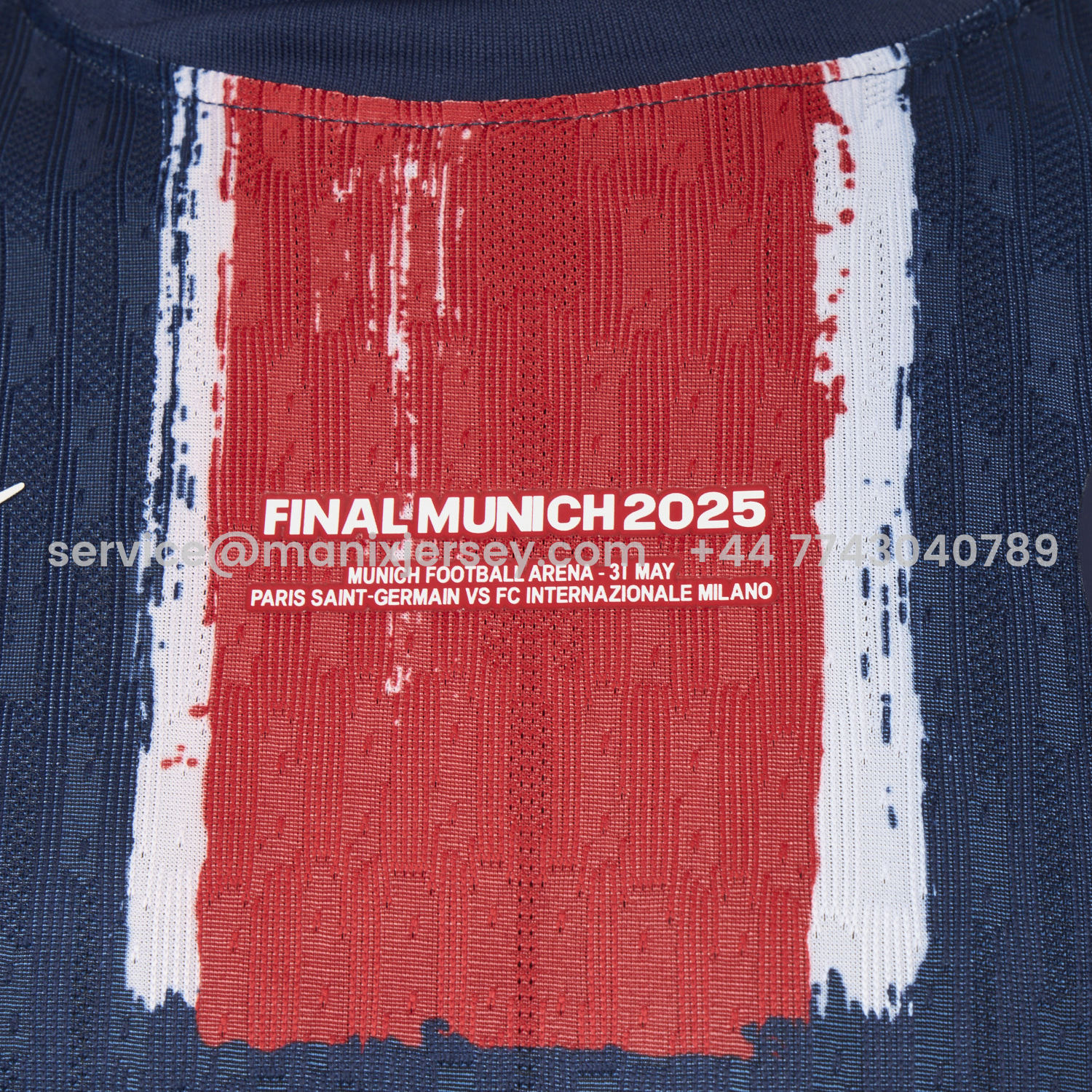 ManixJersey.com | Paris Saint-Germain PSG 24-25 Home Champions League Final Jersey - Player Version -Customize Name, Number and Patch | Worldwide Shipping