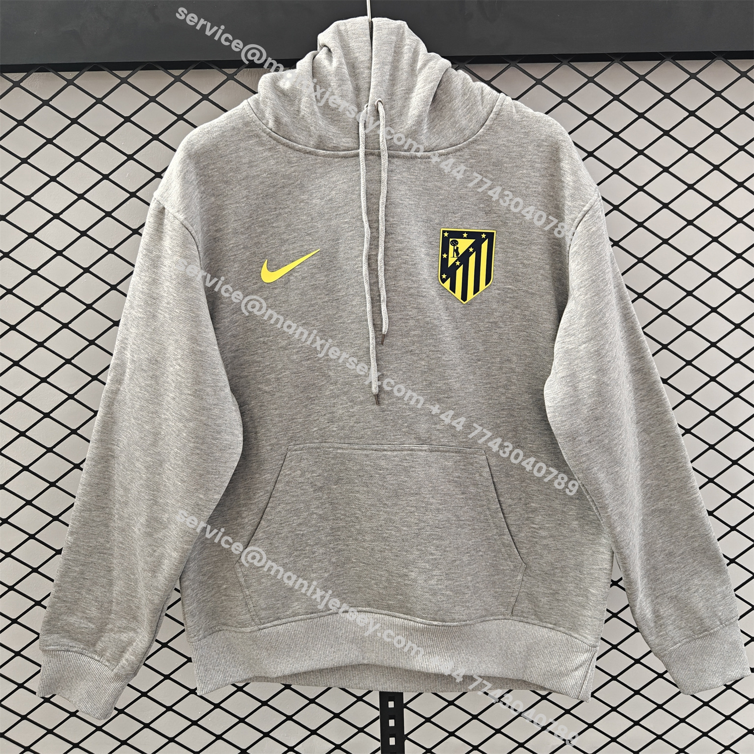 ManixJersey.com | Atletico Madrid 25-26 Originals Terrace Icon Unisex Pullover Hoodie -Customize Name, Number and Patch | Worldwide Shipping