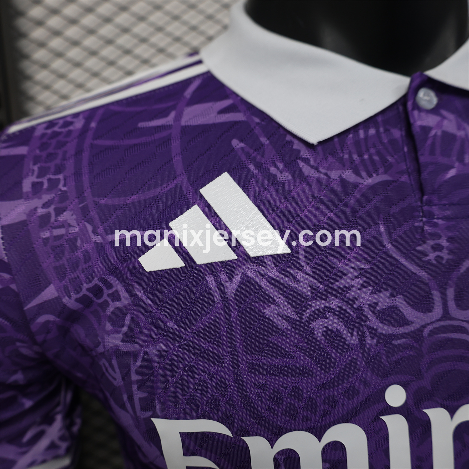 ManixJersey.com | Real Madrid 24-25 Purple Loong POLO Jersey - Player Version -Customize Name, Number and Patch | Worldwide Shipping