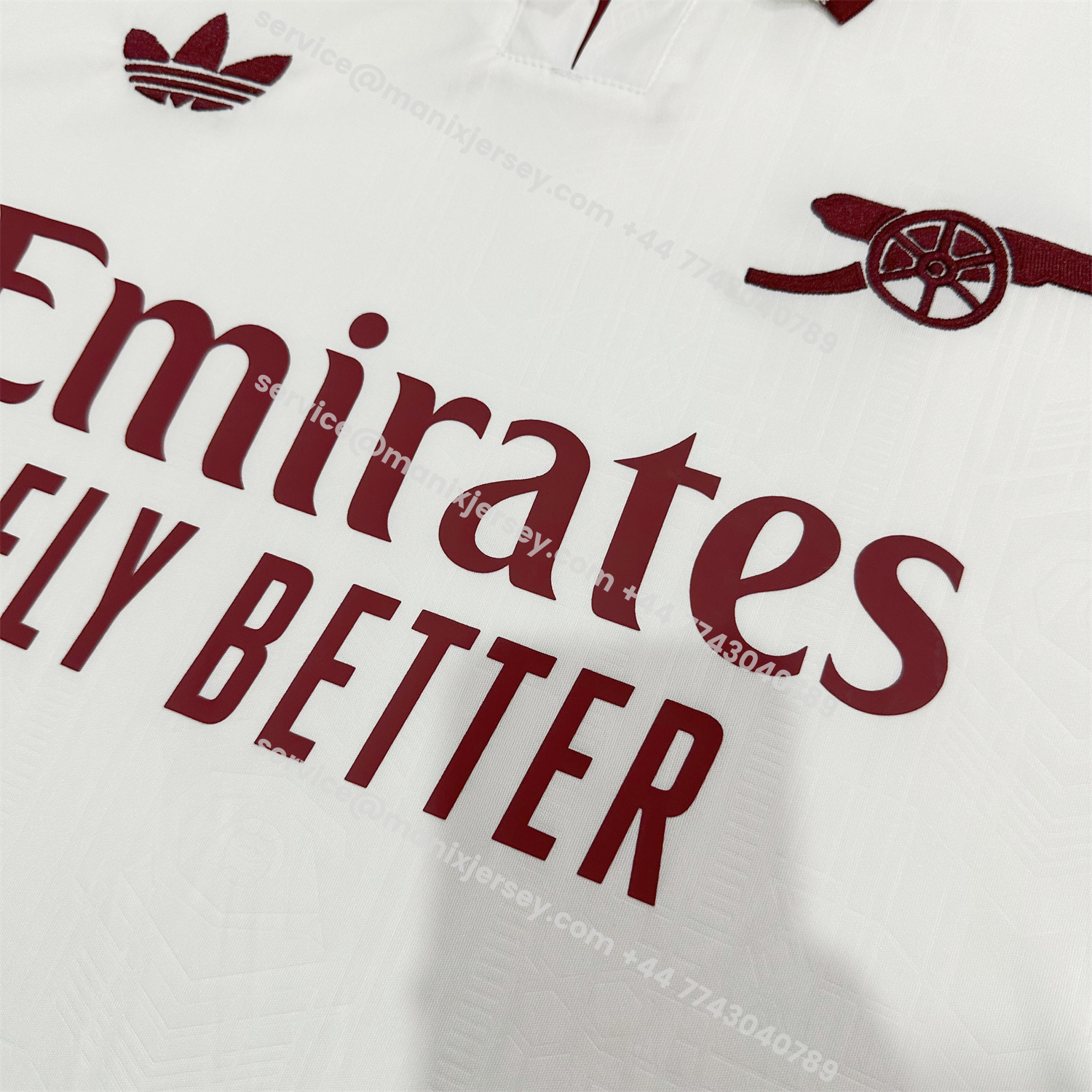 ManixJersey.com | Arsenal 25-26 Third White Jersey - Fans Version -Customize Name, Number and Patch | Worldwide Shipping