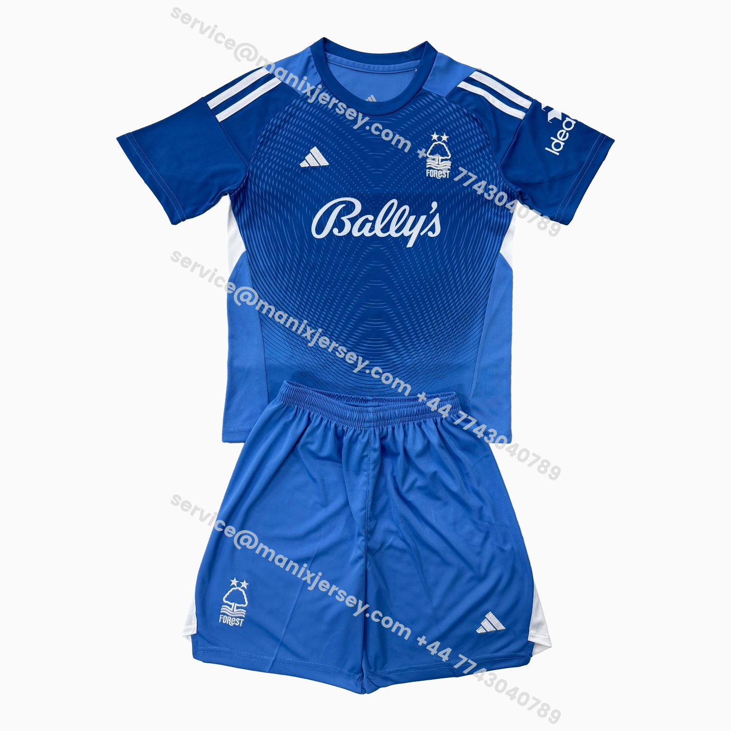 ManixJersey.com | Nottingham Forest 25-26 Blue Goalkeeper Kids Kit -Customize Name, Number and Patch | Worldwide Shipping