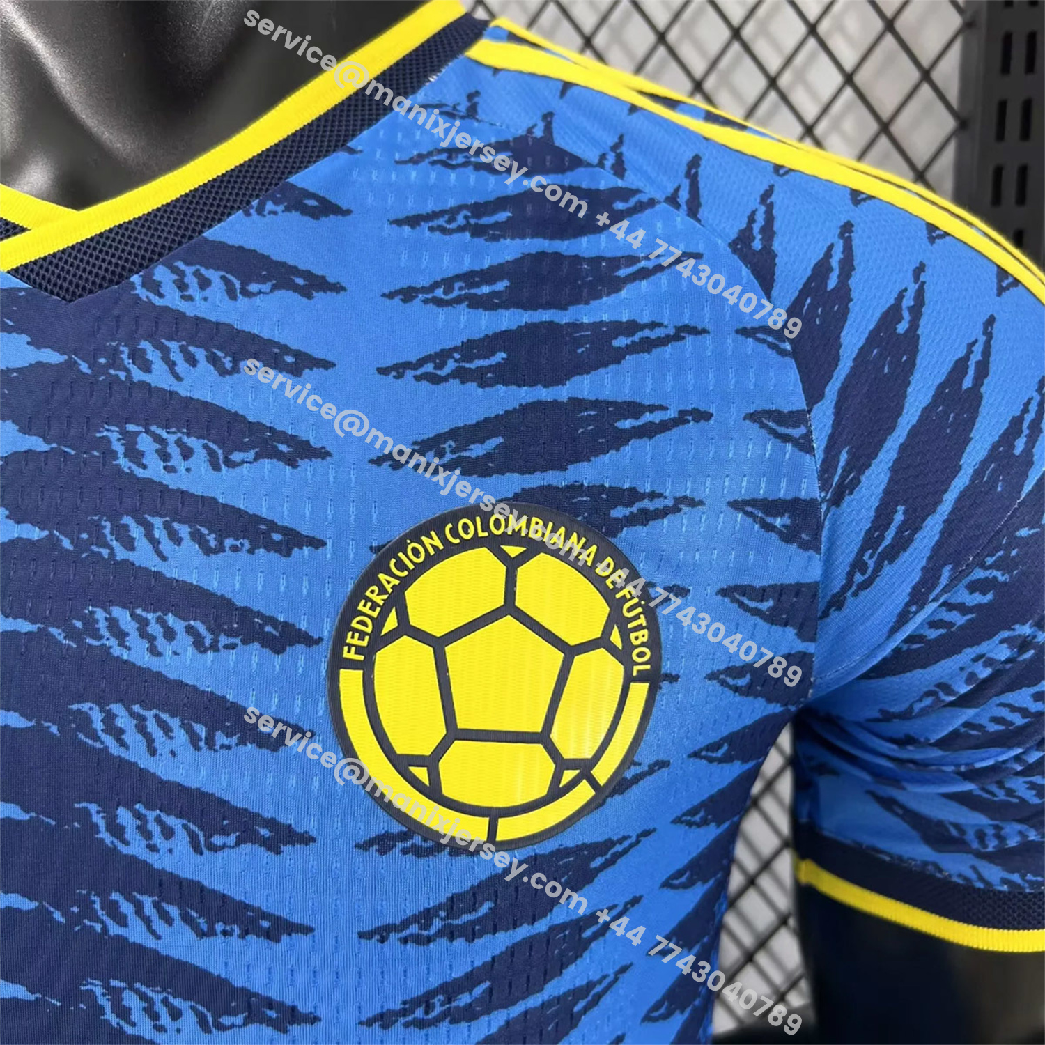 ManixJersey.com | Colombia 2026 Away Blue Jersey - Player Version -Customize Name, Number and Patch | Worldwide Shipping