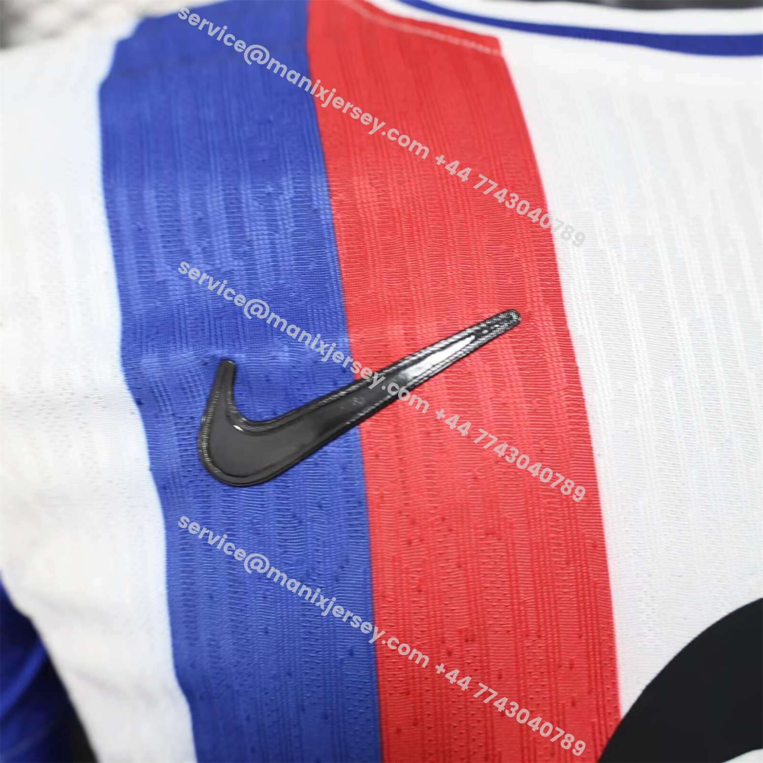 ManixJersey.com | Barcelona 25-26 Red And Blue Vertical Stripes Special White Jersey - Player Version -Customize Name, Number and Patch | Worldwide Shipping