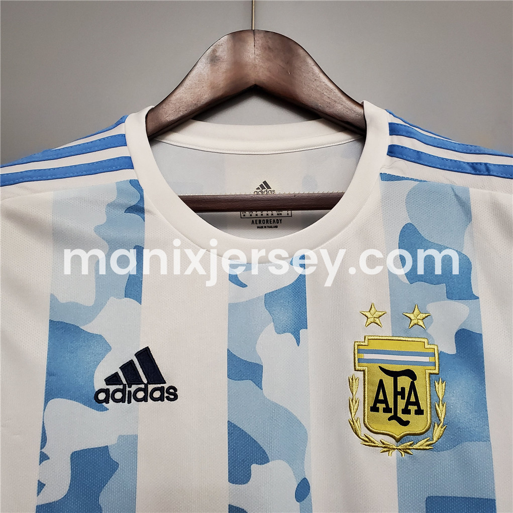 ManixJersey.com | Retro Argentina 2021 Home Stadium Jersey -Customize Name, Number and Patch | Worldwide Shipping
