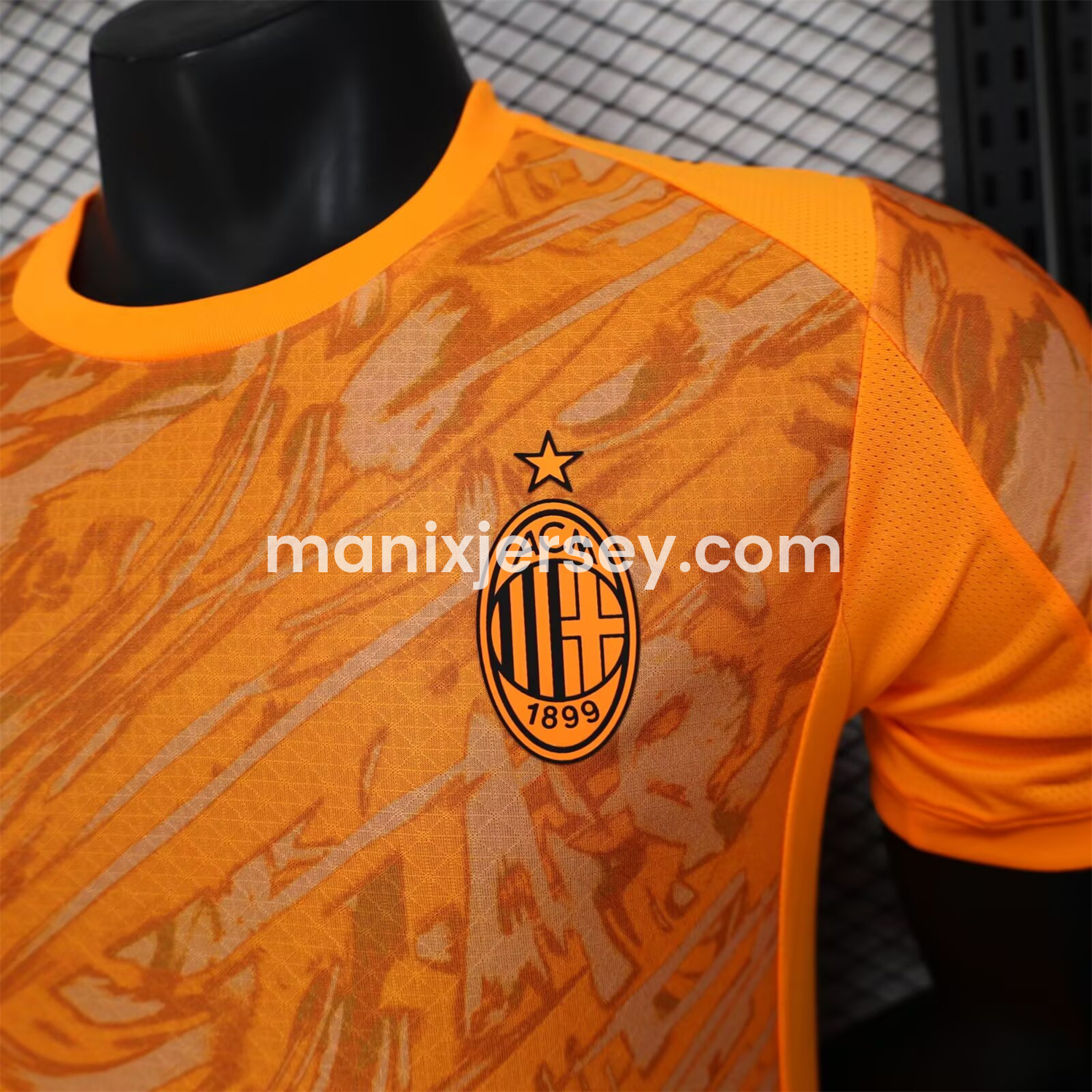 ManixJersey.com | AC Milan 25-26 Orange Special Edition Jersey - Player Version -Customize Name, Number and Patch | Worldwide Shipping