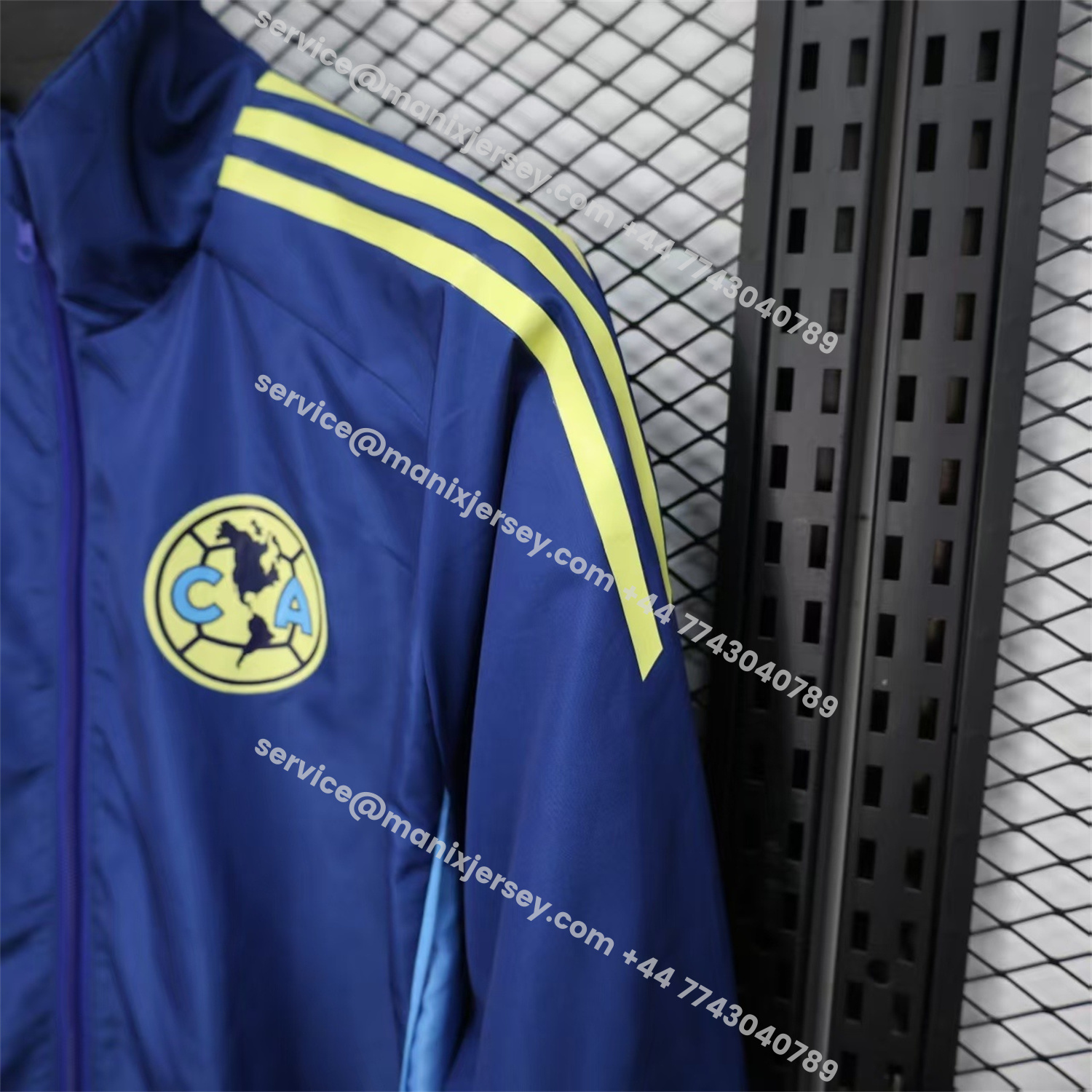 ManixJersey.com | Club América 25-26 Blue Windbreaker Jacket - Deep Green -Customize Name, Number and Patch | Worldwide Shipping