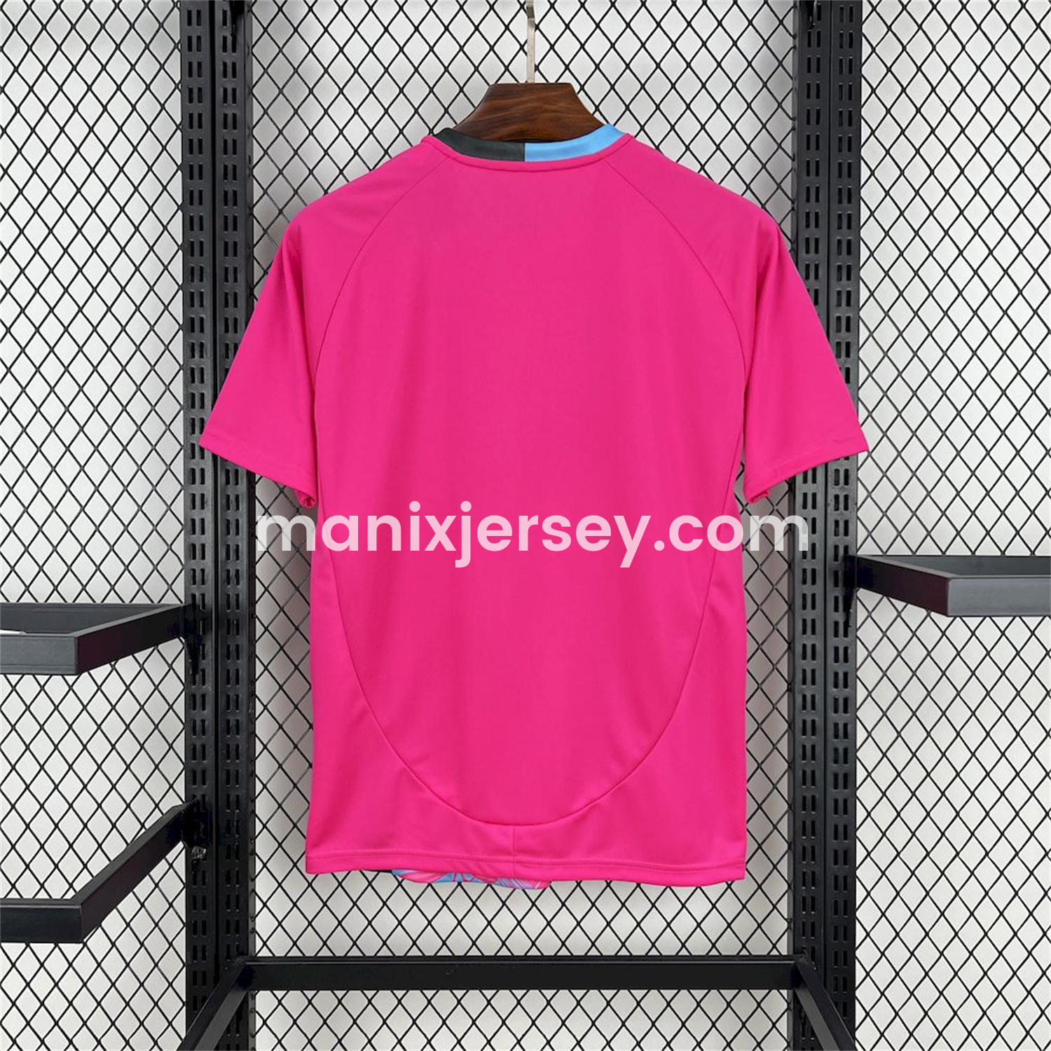 ManixJersey.com | INT M.A.M 25-26 Pink & Blue Coconut Tree Leaves Jersey - Fans Version -Customize Name, Number and Patch | Worldwide Shipping