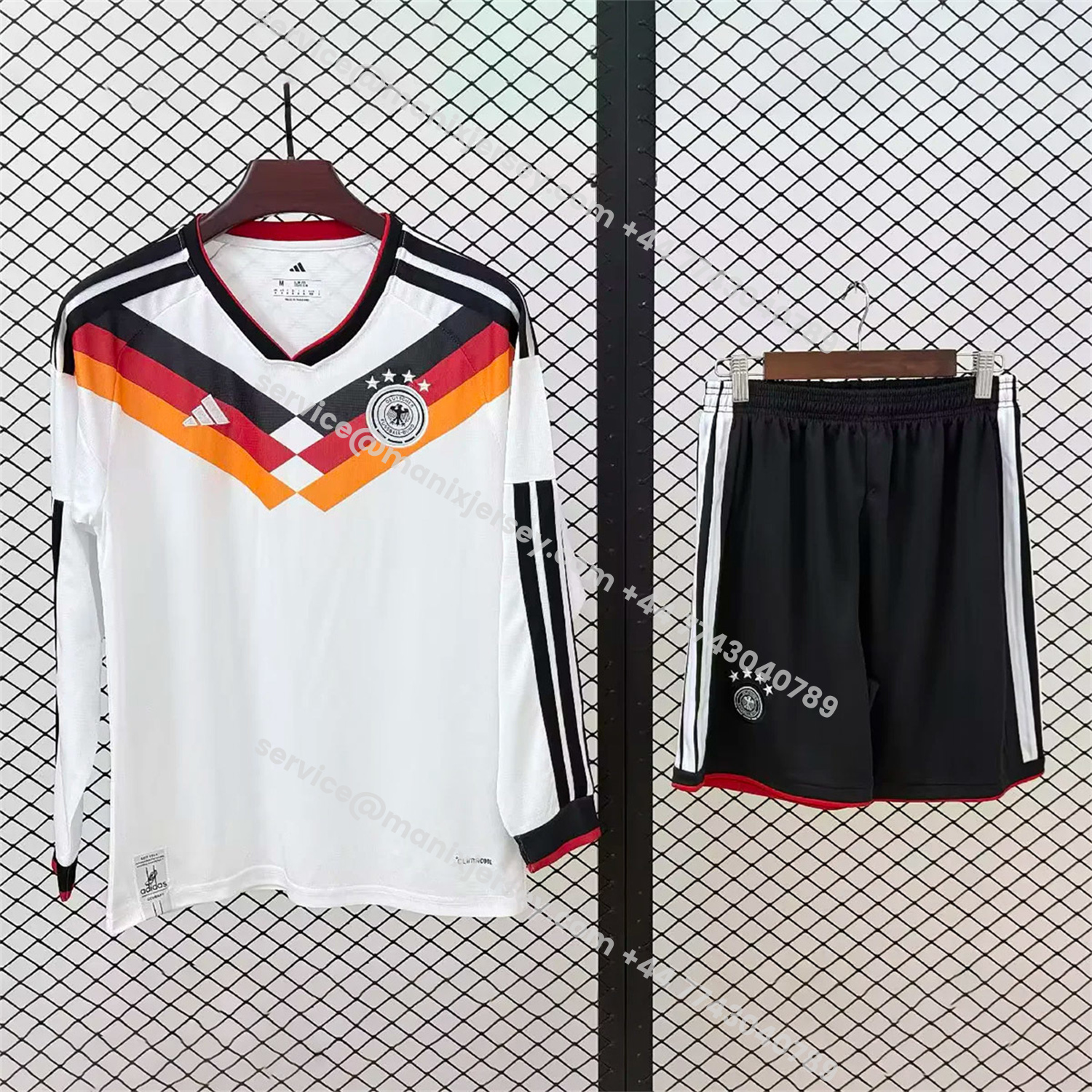 ManixJersey.com | Germany 2026 Home Long Sleeves Kids Kit - Fans Version -Customize Name, Number and Patch | Worldwide Shipping