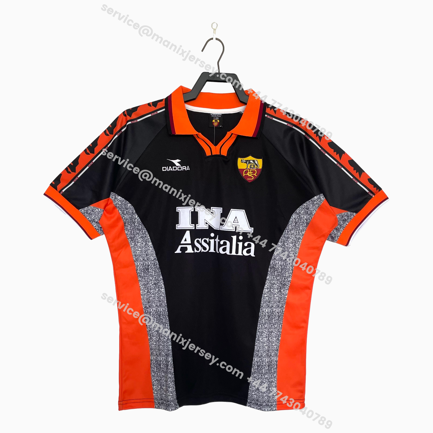 ManixJersey.com | Retro Roma 1998-99 Third Jersey -Customize Name, Number and Patch | Worldwide Shipping
