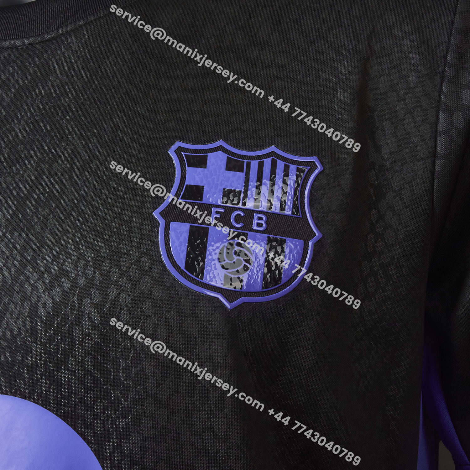 ManixJersey.com | Barcelona X KB 25-26 Black And Purple Special Jersey - Player Version -Customize Name, Number and Patch | Worldwide Shipping