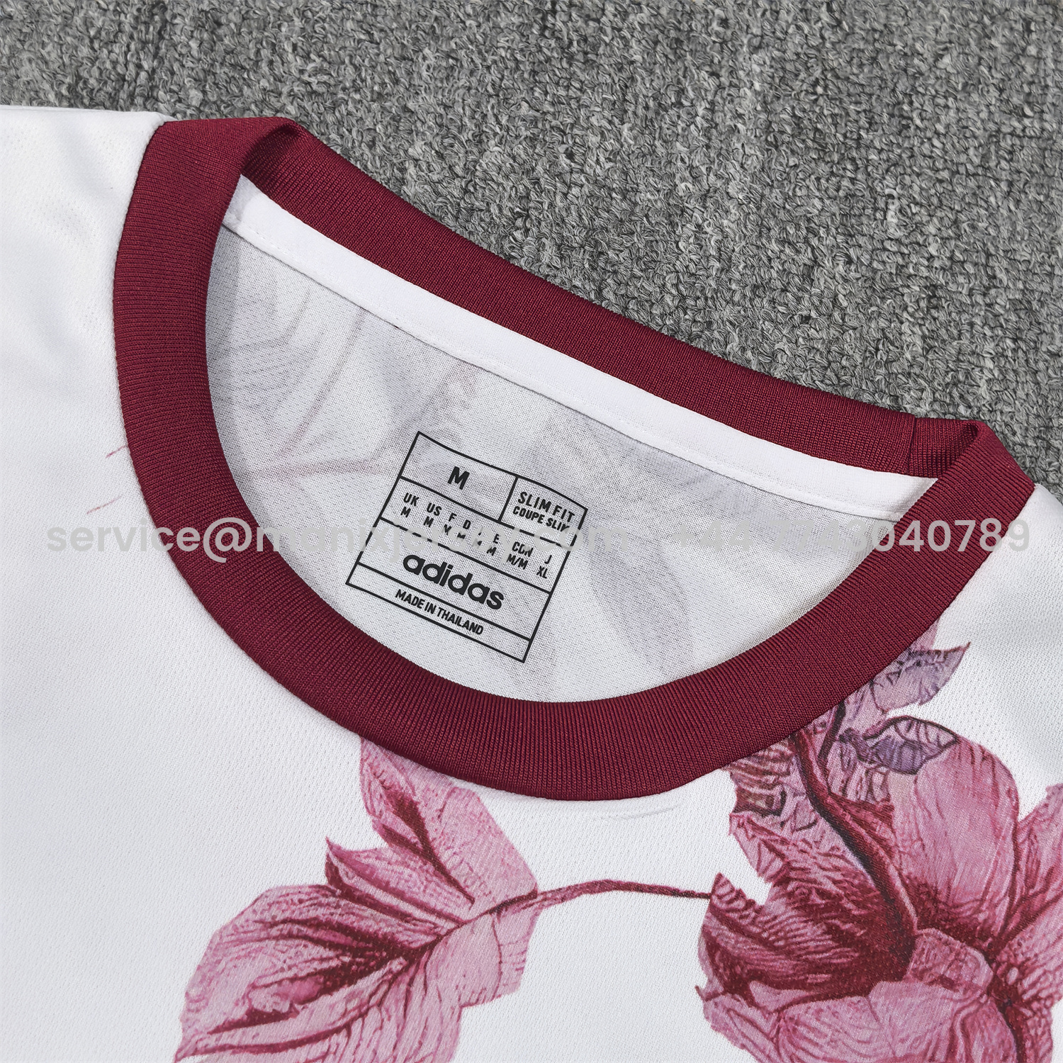 ManixJersey.com | Japan 25-26 Red Flowers White Jersey - Fans Version -Customize Name, Number and Patch | Worldwide Shipping