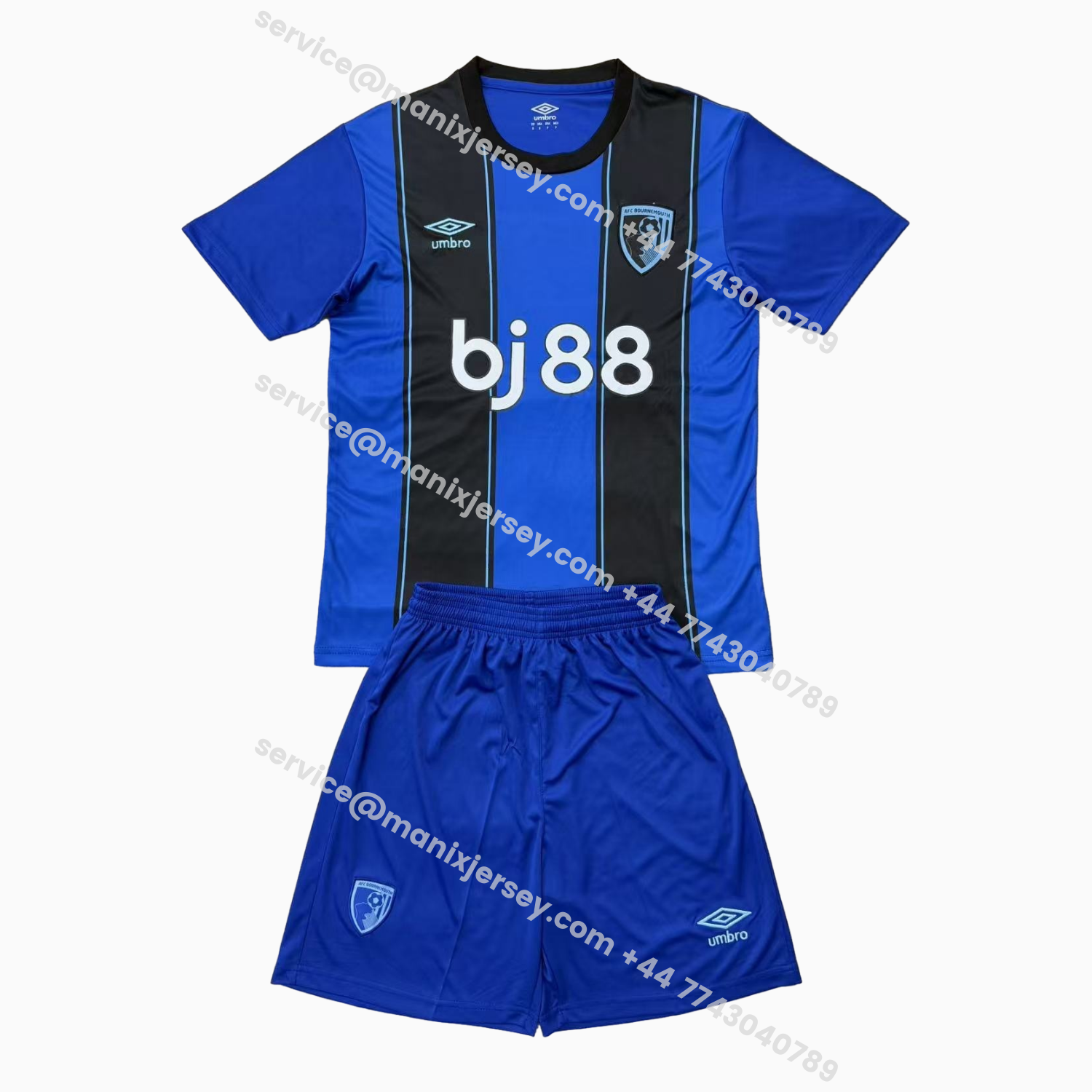 ManixJersey.com | Bournemouth 25-26 Away Men's Adult Jersey Set - Fans Version -Customize Name, Number and Patch | Worldwide Shipping