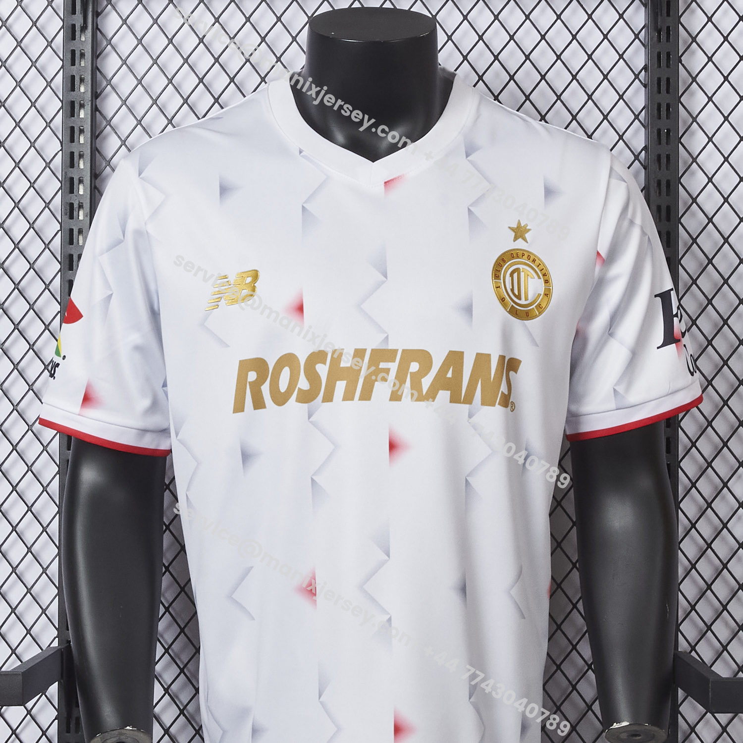 ManixJersey.com | Toluca 25-26 Away White Jersey - Player Version -Customize Name, Number and Patch | Worldwide Shipping