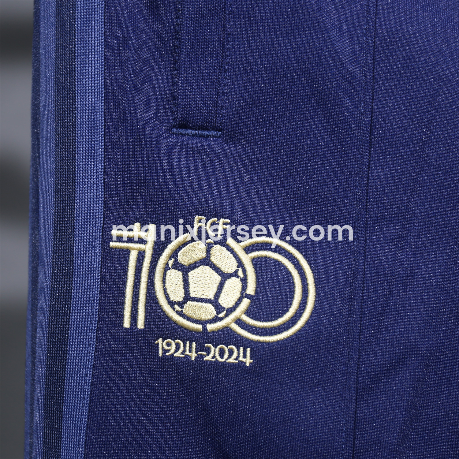 ManixJersey.com | Colombia 2024 100th Anniversary Jacket Training Tracksuit - Deep Blue -Customize Name, Number and Patch | Worldwide Shipping