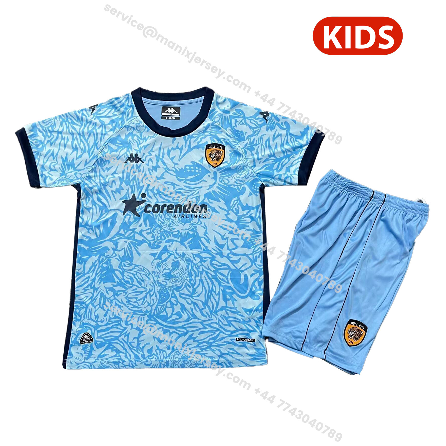 ManixJersey.com | Hull City 25-26 Third Kids Kit -Customize Name, Number and Patch | Worldwide Shipping