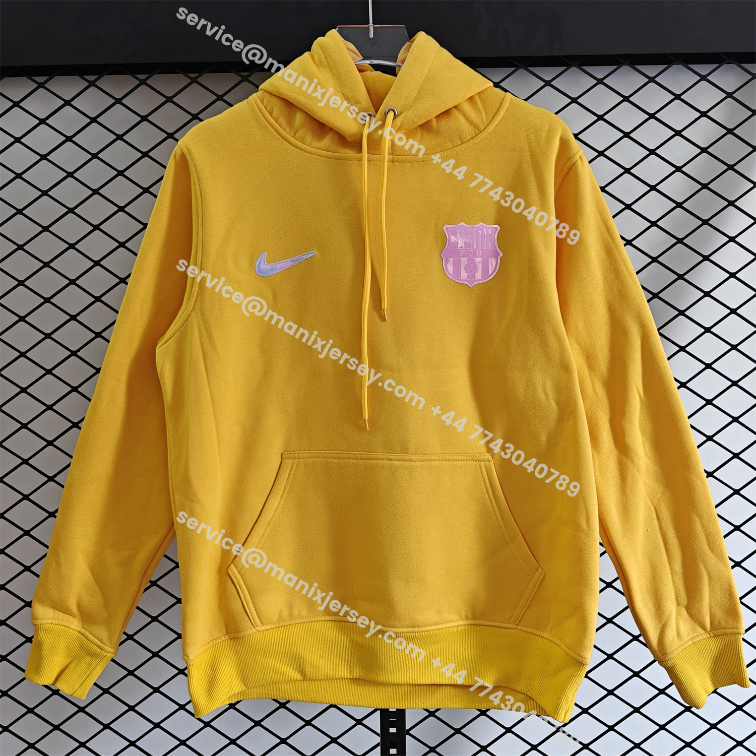 ManixJersey.com | Barcelona 25-26 Originals Terrace Icon Unisex Pullover Hoodie -Customize Name, Number and Patch | Worldwide Shipping