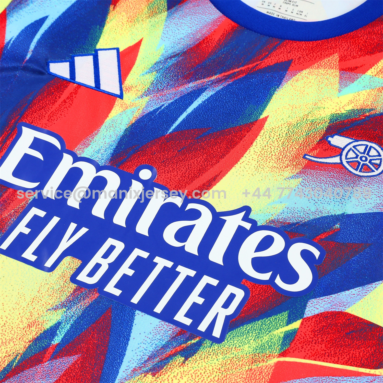 ManixJersey.com | Arsenal 25-26 Short-Sleeve Training Set - Colorful Festival Top and Black Shorts -Customize Name, Number and Patch | Worldwide Shipping