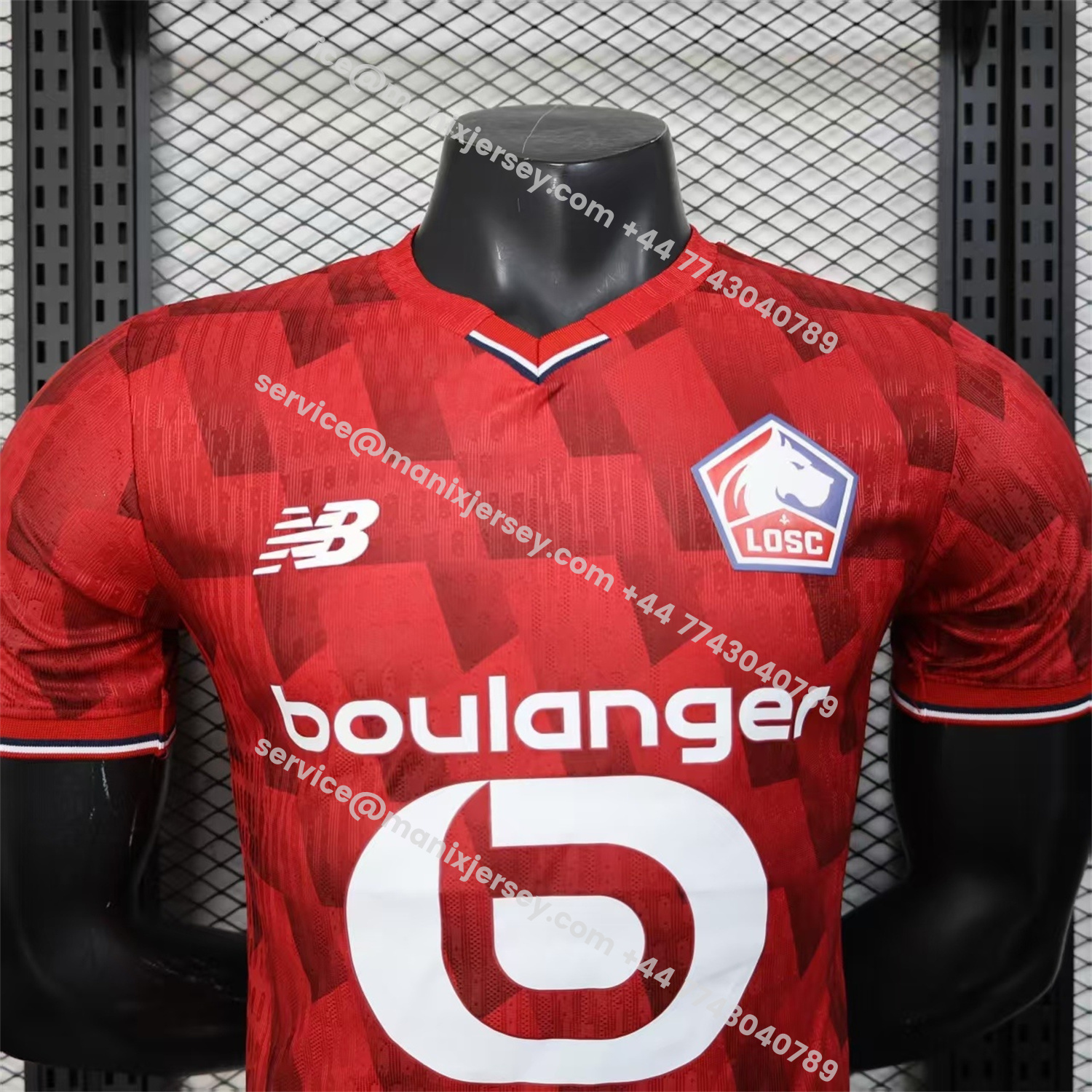 ManixJersey.com | Lille 25-26 Home Red Jersey - Player Version -Customize Name, Number and Patch | Worldwide Shipping