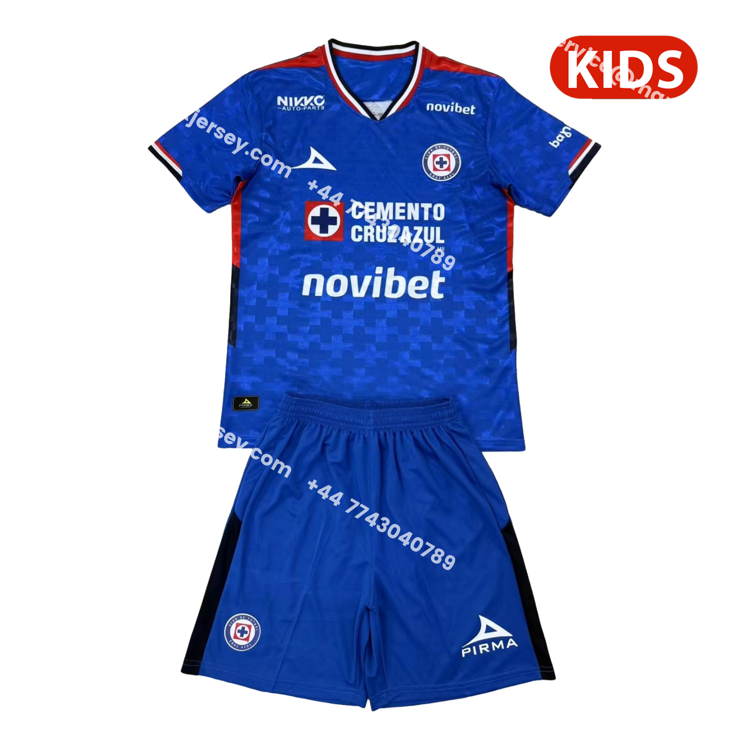 ManixJersey.com | Cruz Azul 25-26 Home Blue Kids Kit -Customize Name, Number and Patch | Worldwide Shipping