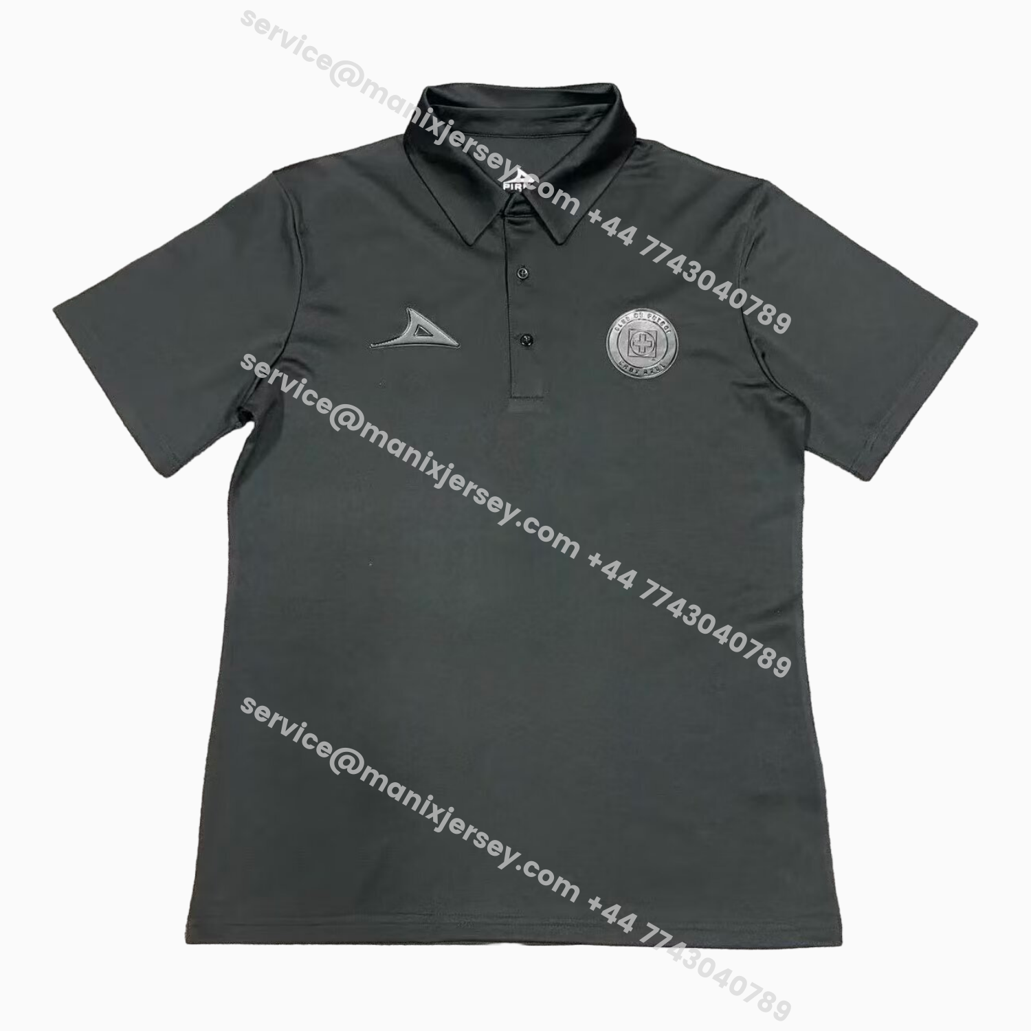 ManixJersey.com | Cruz Azul 25-26 Black Polo Shirt -Customize Name, Number and Patch | Worldwide Shipping
