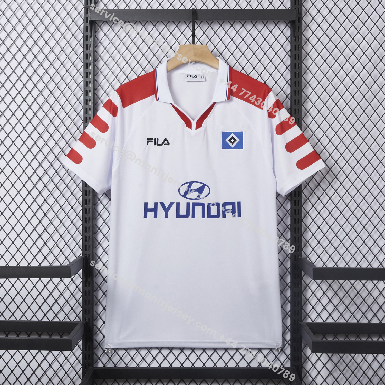 ManixJersey.com | Retro Hamburger SV 1998-99 Home Jersey -Customize Name, Number and Patch | Worldwide Shipping