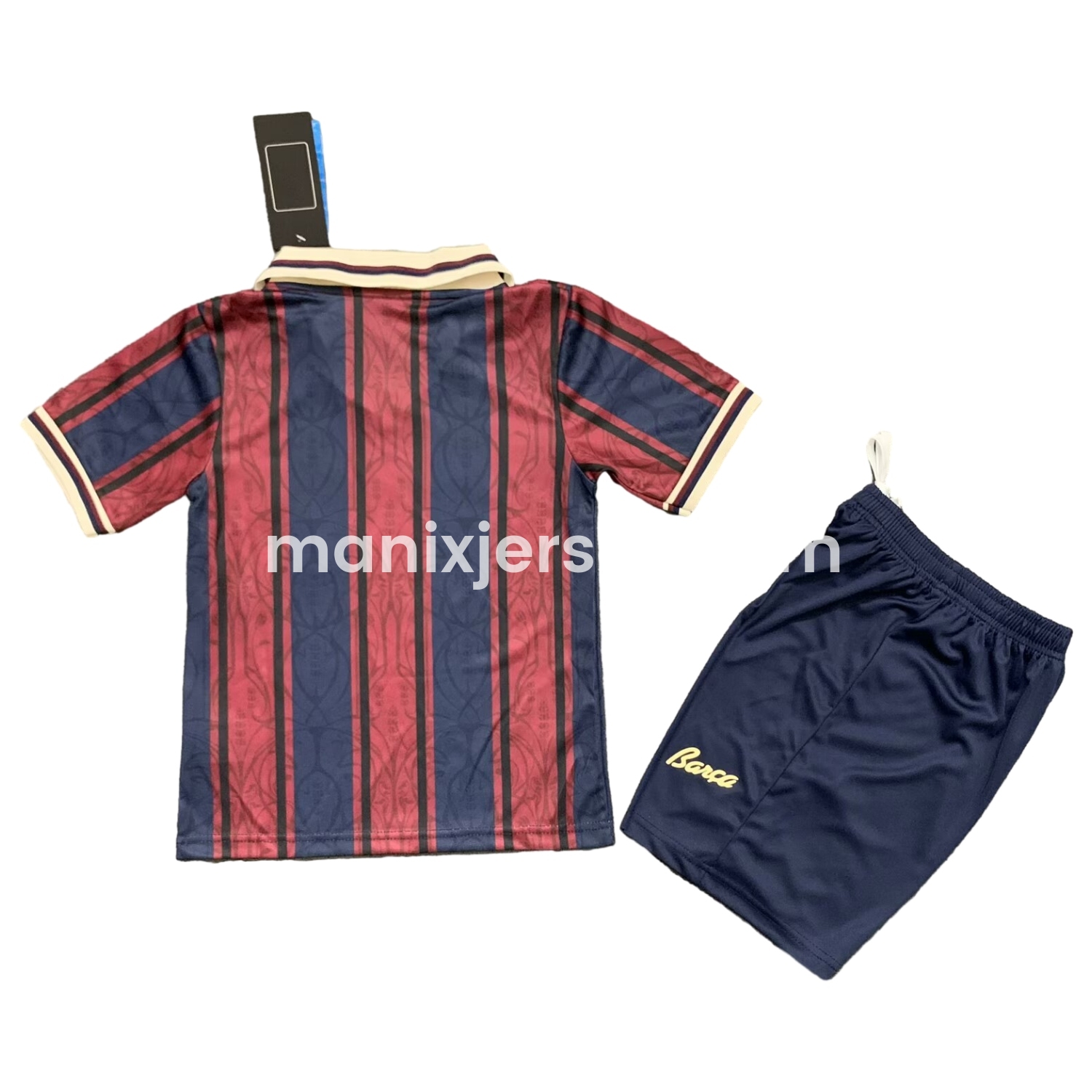 ManixJersey.com | Barcelona 25-26 125th Anniversary Throwback Kids Kit -Customize Name, Number and Patch | Worldwide Shipping