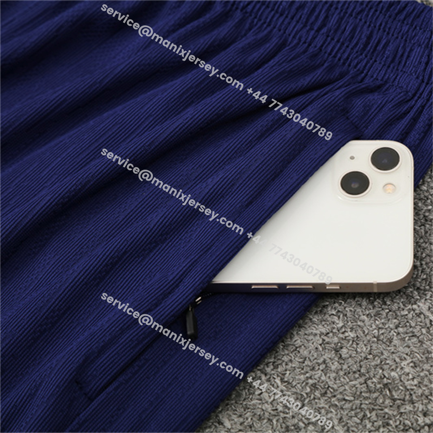 ManixJersey.com | Barcelona 25-26 Long Sleeve Training Set - Orange Top Royal Blue Sponsor & Royal Blue Pants -Customize Name, Number and Patch | Worldwide Shipping