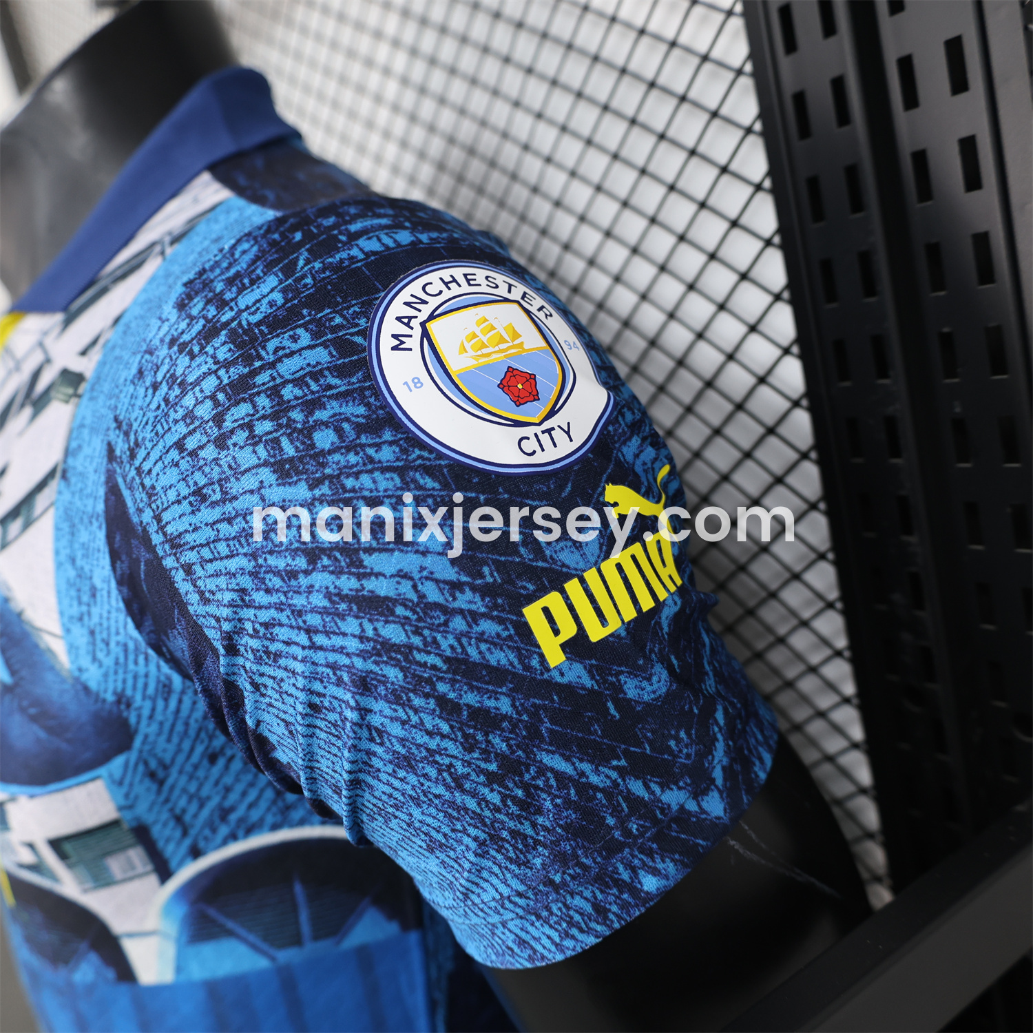 ManixJersey.com | Manchester City 24-25 Blue Graffiti Special Edition Jersey - Player Version -Customize Name, Number and Patch | Worldwide Shipping