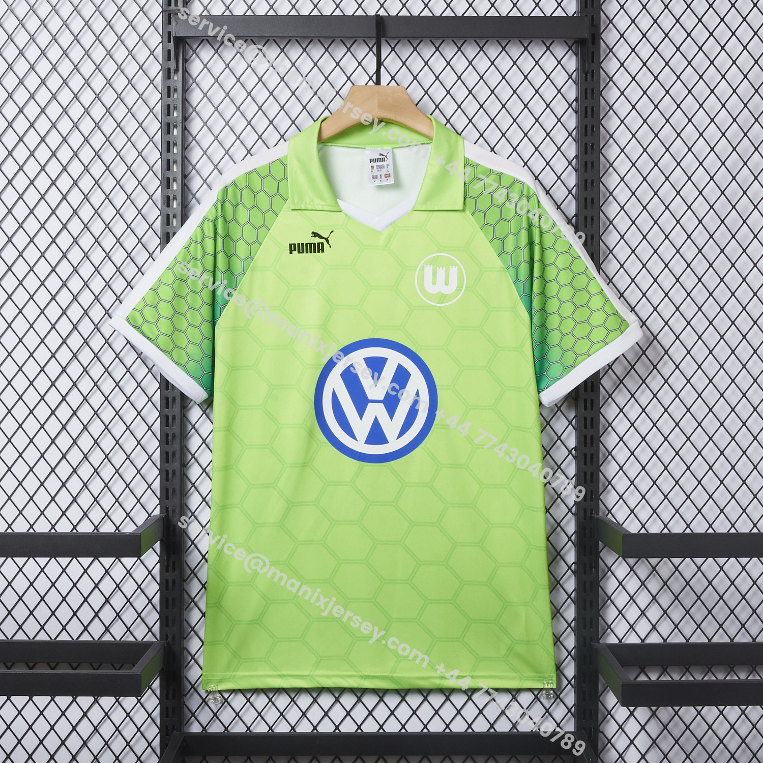 ManixJersey.com | Retro Wolfsburg 1997-98 Home Jersey -Customize Name, Number and Patch | Worldwide Shipping