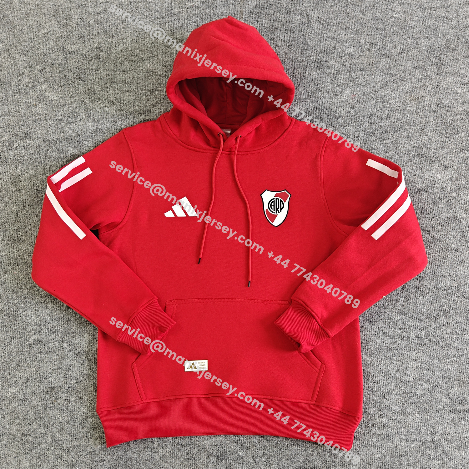 ManixJersey.com | River Plate 25-26 Home Unisex Pullover Hoodie -Customize Name, Number and Patch | Worldwide Shipping