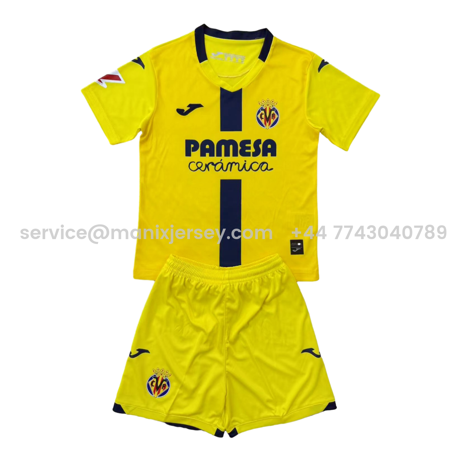 ManixJersey.com | Villarreal 25-26 Home Men's Adult Jersey Set - Fans Version -Customize Name, Number and Patch | Worldwide Shipping