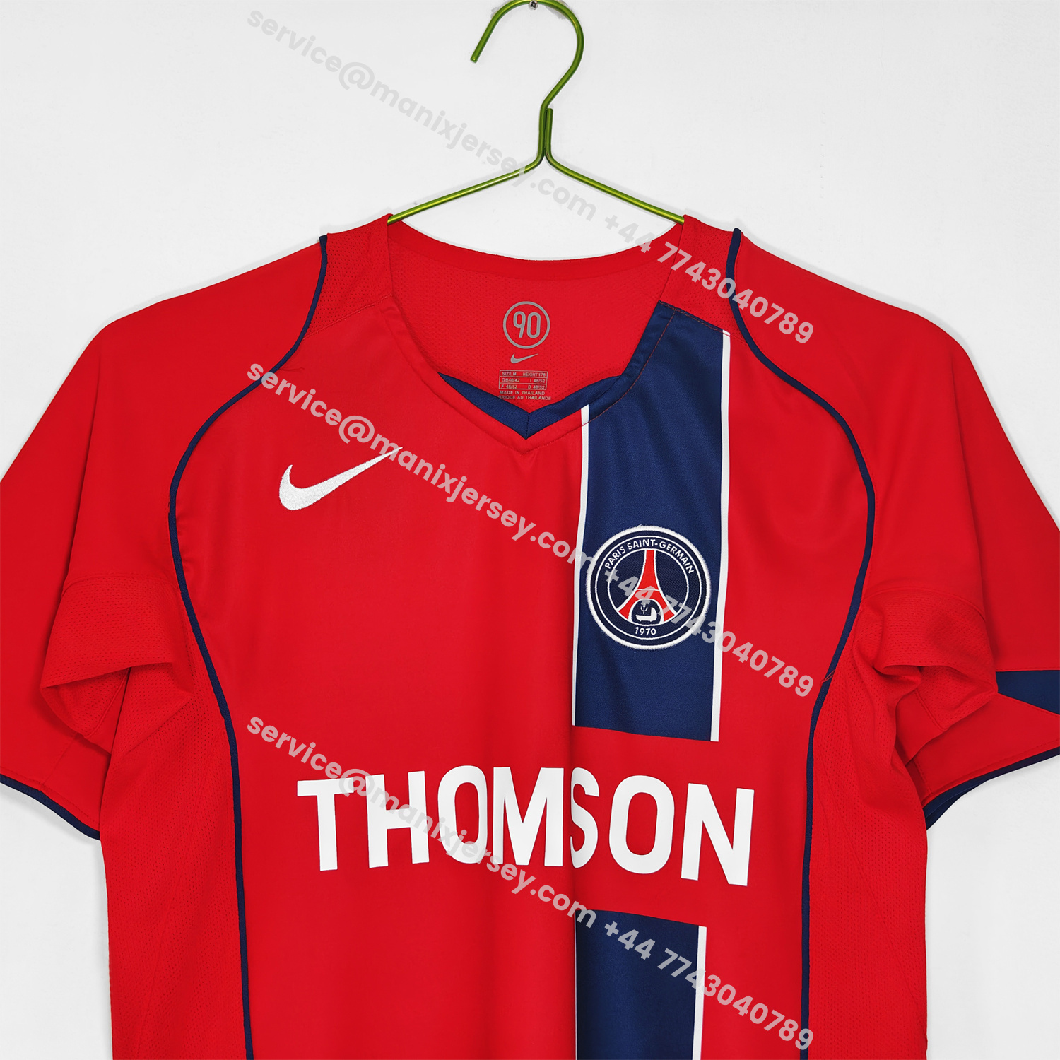ManixJersey.com | Retro Paris Saint-Germain PSG 2004-05 Away Jersey -Customize Name, Number and Patch | Worldwide Shipping