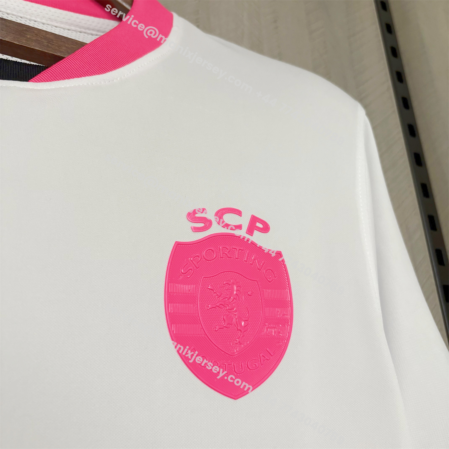 ManixJersey.com | Sporting CP 25-26 Pink And White Special Jersey - Fans Version -Customize Name, Number and Patch | Worldwide Shipping