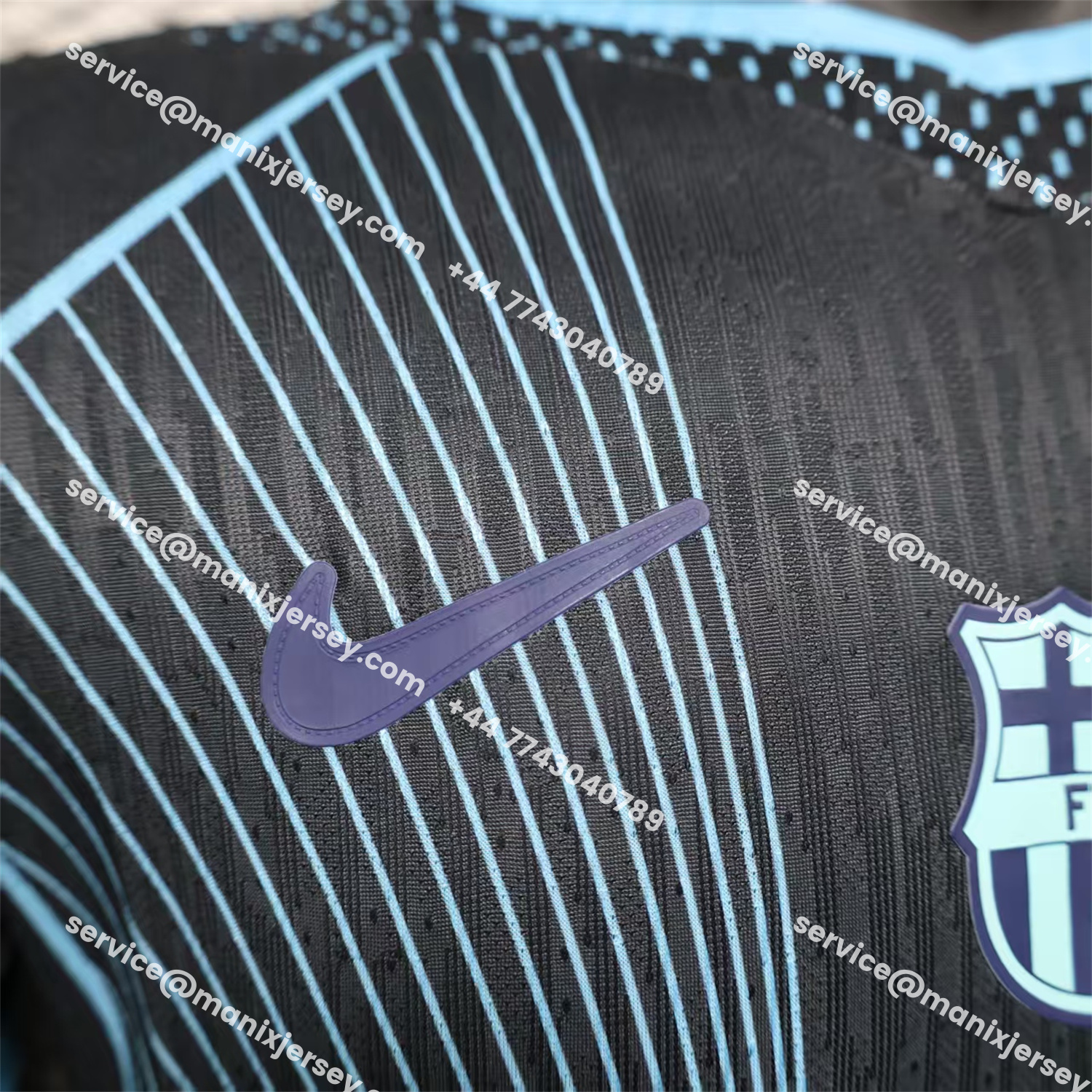 ManixJersey.com | Barcelona 25-26 T90 Black Special Jersey - Player Version -Customize Name, Number and Patch | Worldwide Shipping