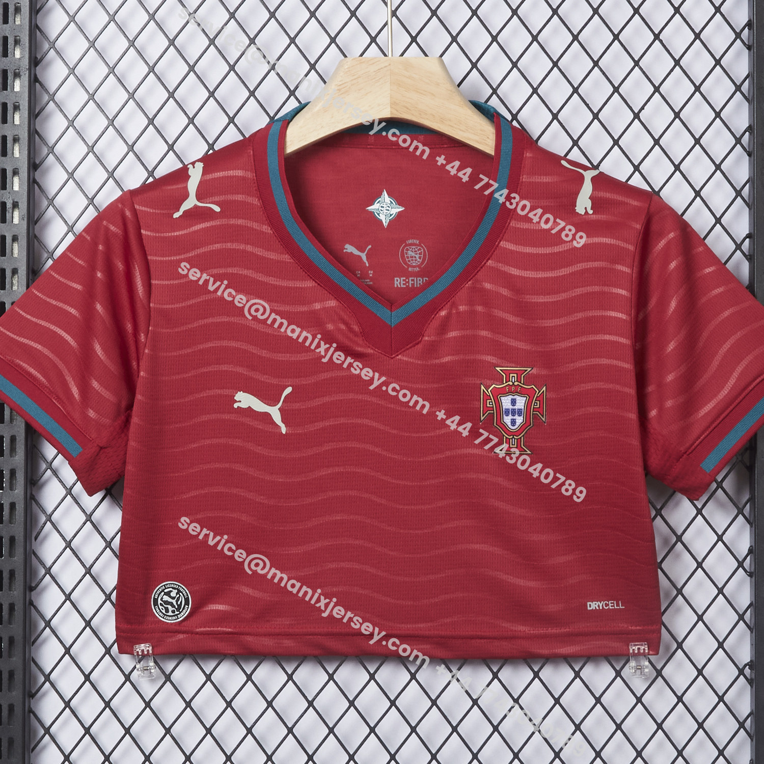 ManixJersey.com | Women's Portugal 2026 Home Cropped Jersey -Customize Name, Number and Patch | Worldwide Shipping
