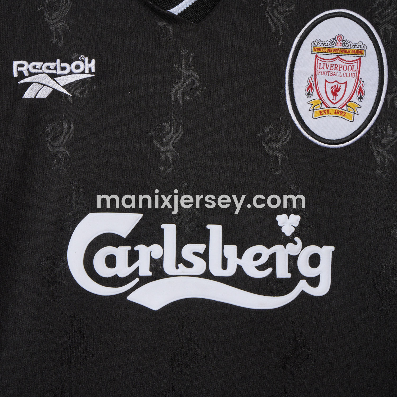 ManixJersey.com | Retro Liver.pool 1996-97 Black Special Jersey -Customize Name, Number and Patch | Worldwide Shipping